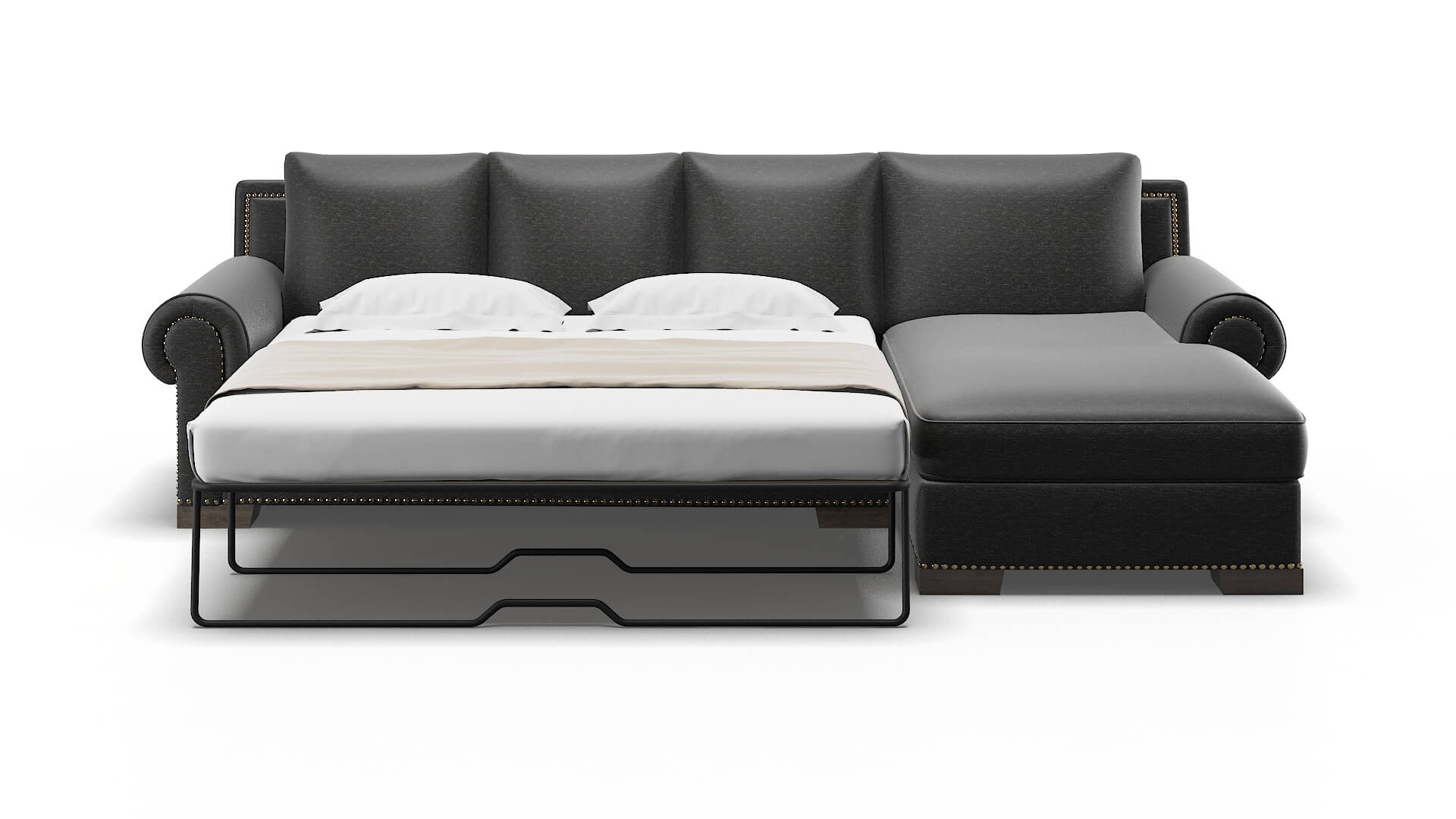 James Chance Denim Panel Sleeper Espresso legs 1