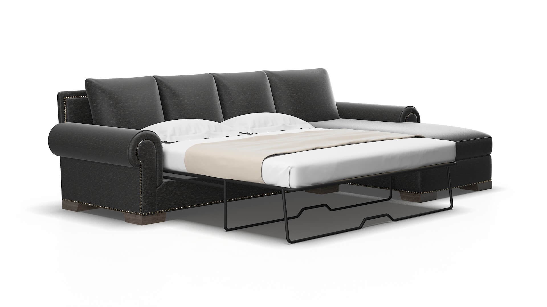 James Chance Denim Panel Sleeper espresso legs 2