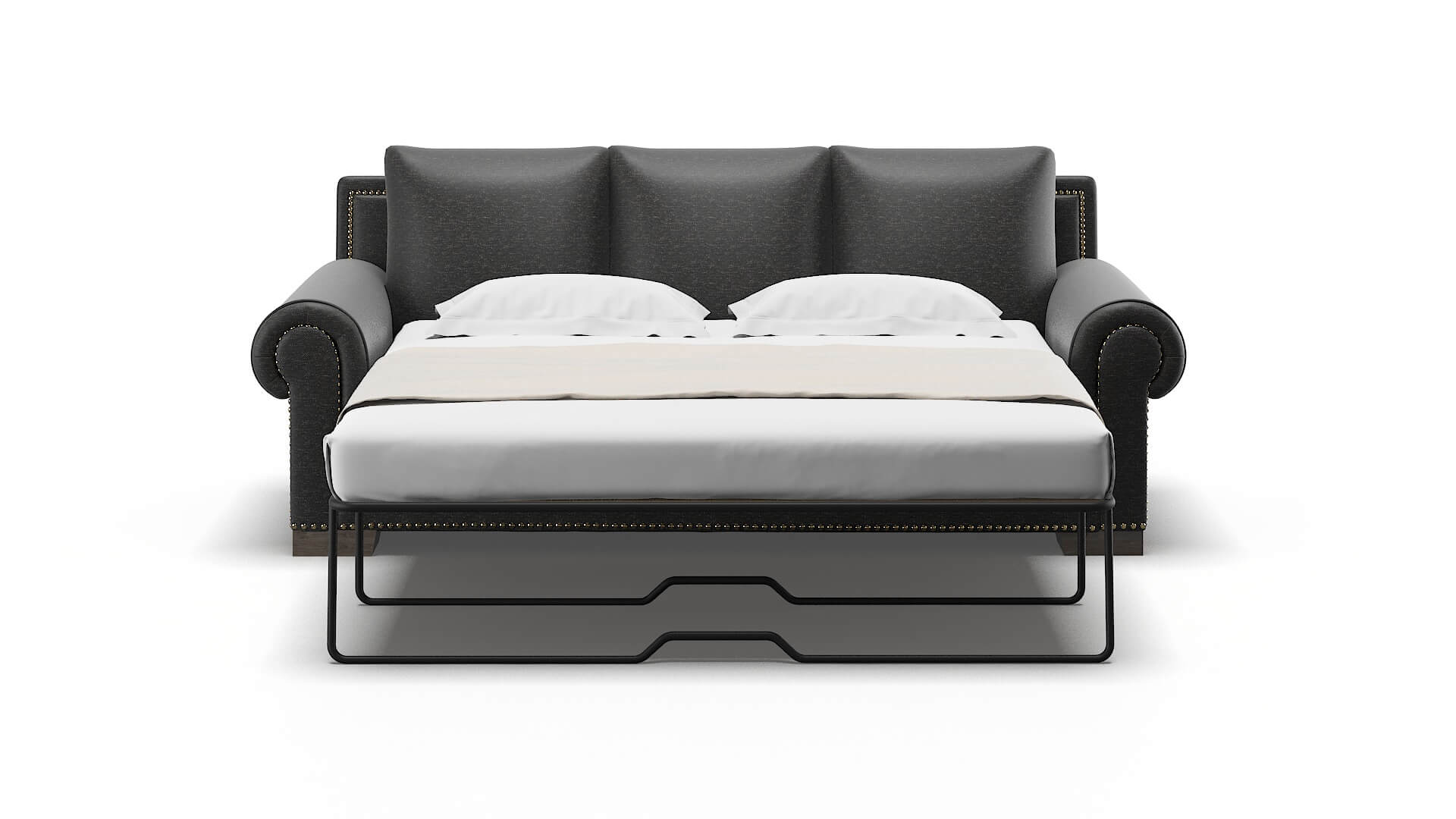 James Chance Denim Sofa Sleeper Espresso legs 1