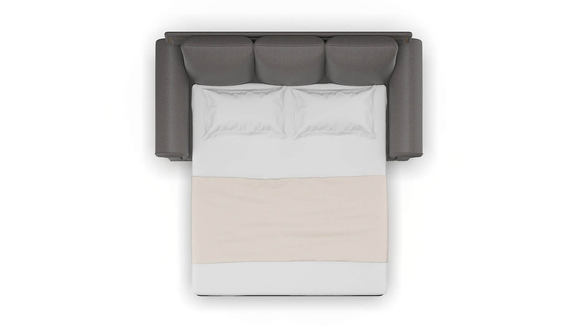 James Cosmo Charcoal Sofa Sleeper Espresso legs 3