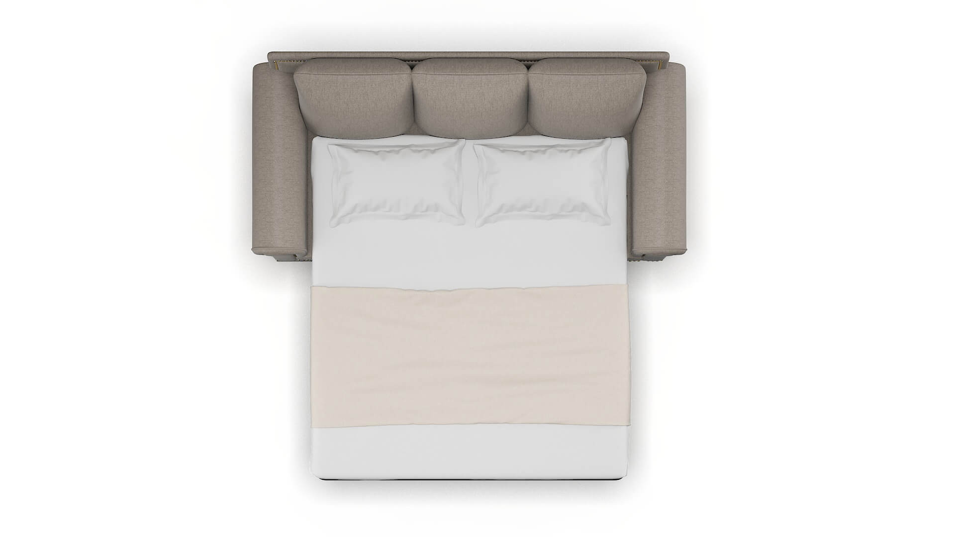 James Cosmo Taupe Sofa Sleeper Espresso legs 3