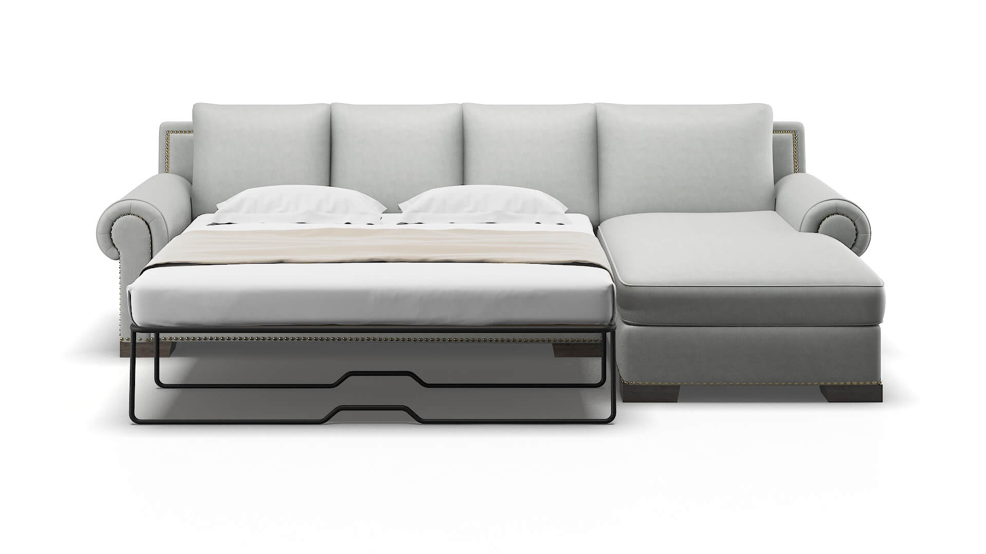 James Dawson Platinum Panel Sleeper Espresso legs 1