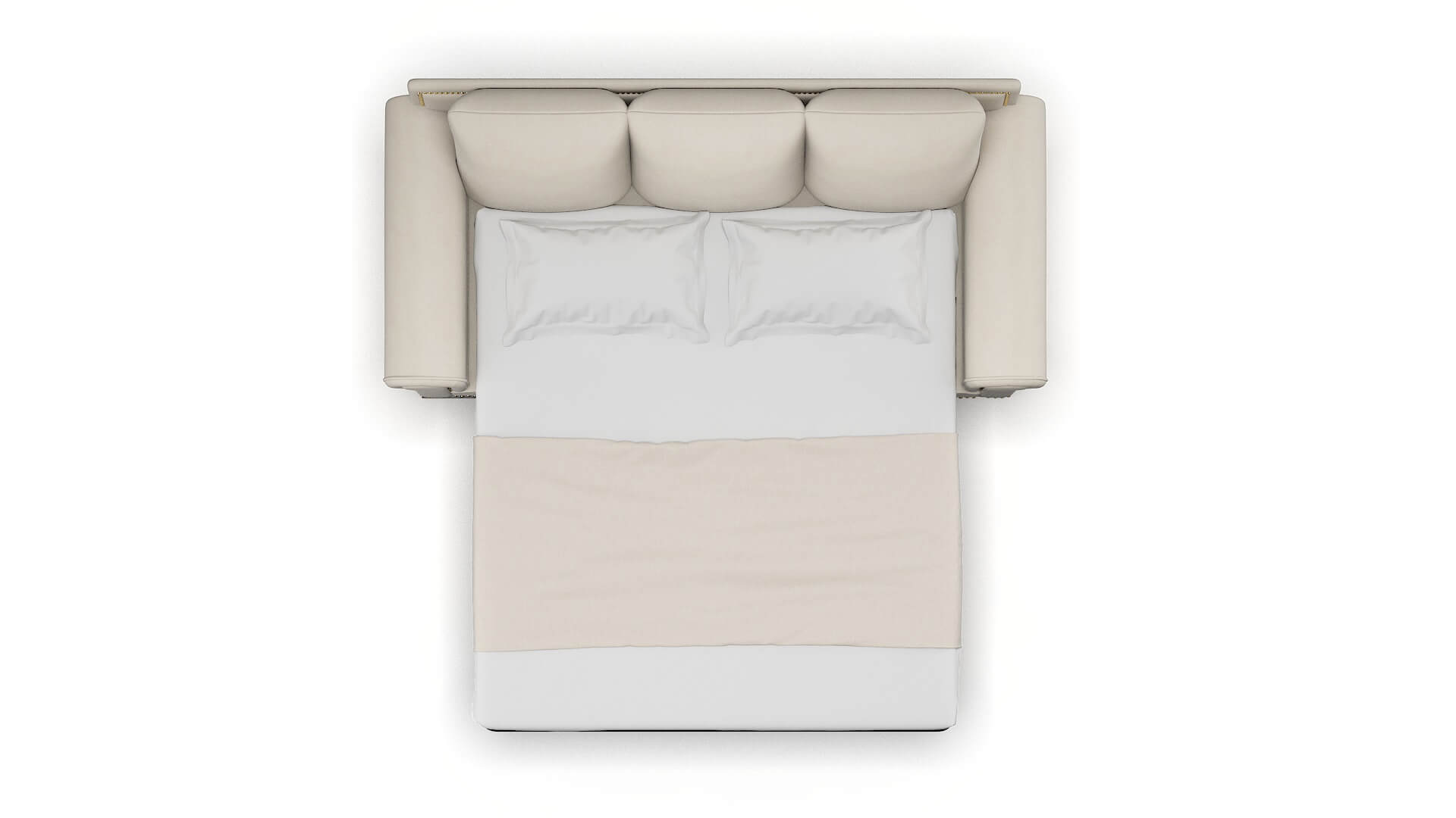 James Dawson Sand Sofa Sleeper Espresso legs 3