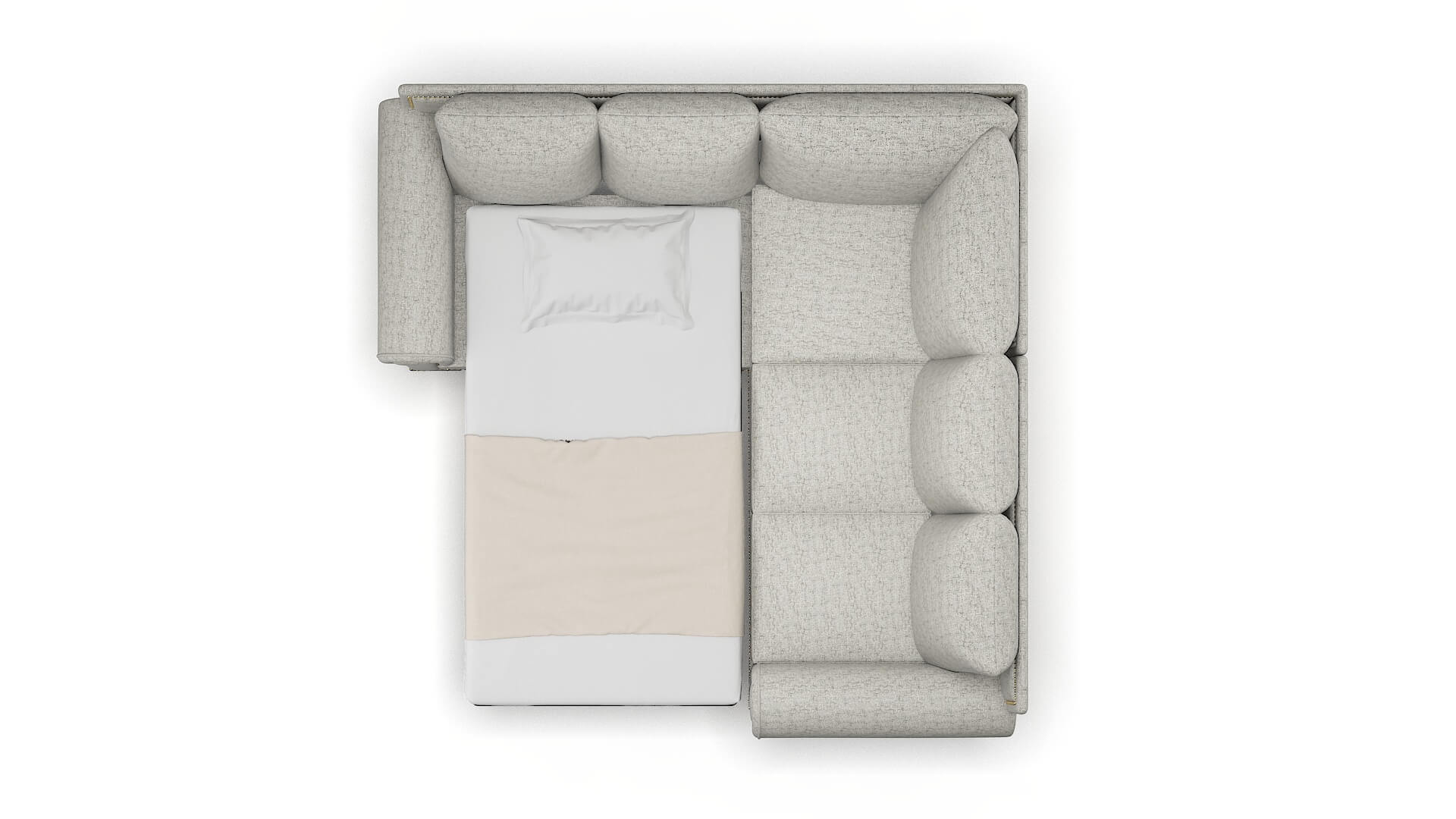 James Derby Ash Sectional Sleeper Espresso legs 3