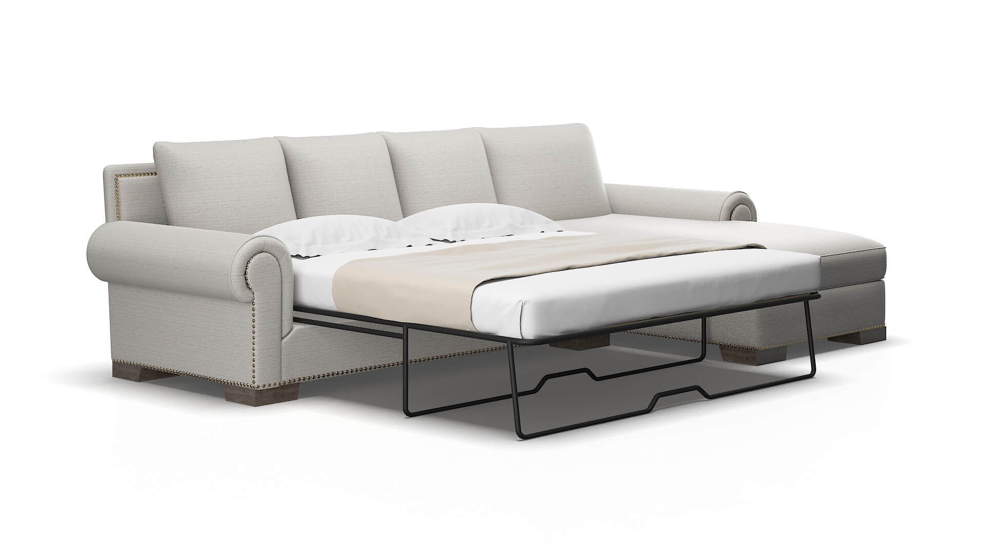 James Derby Grey Panel Sleeper Espresso legs 2