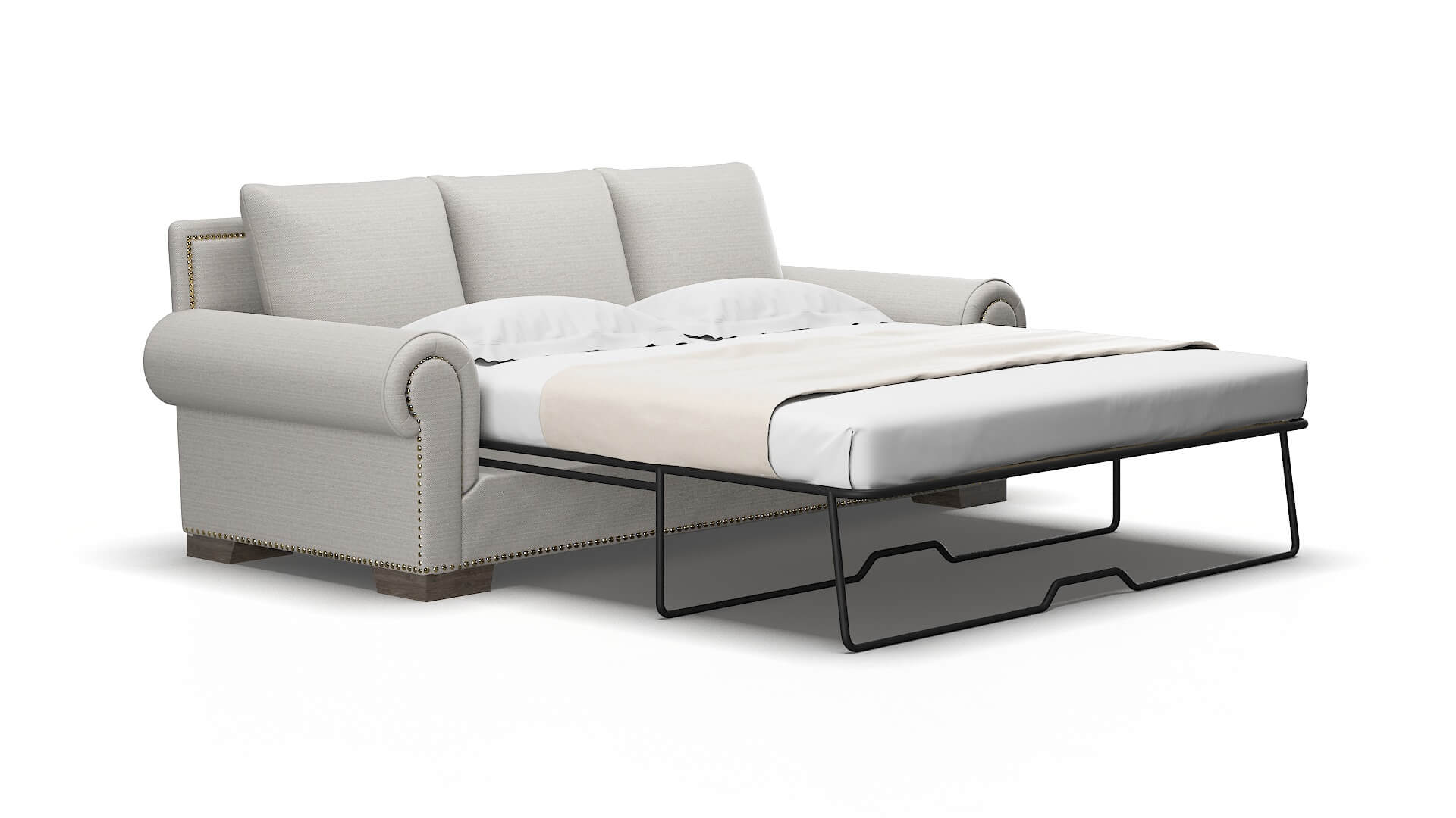 James Derby Grey Sofa Sleeper Espresso legs 2