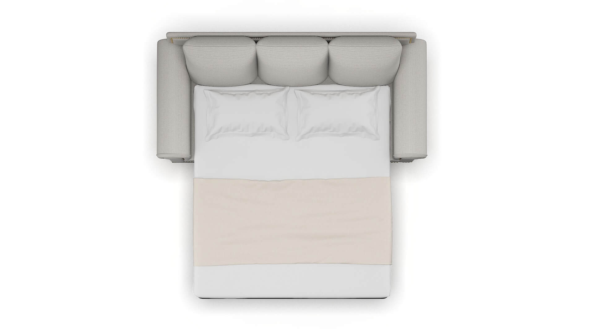 James Derby Grey Sofa Sleeper Espresso legs 3