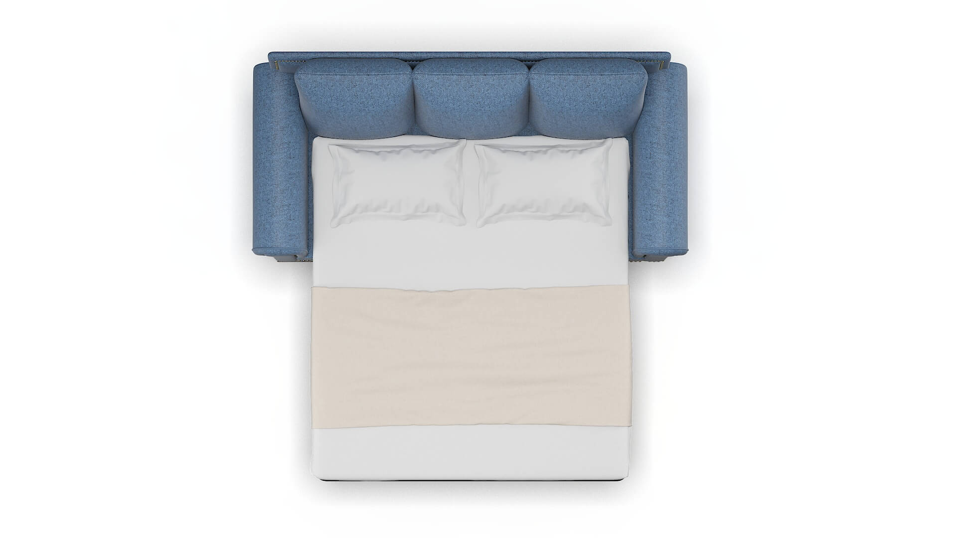 James Derby Navy Sofa Sleeper Espresso legs 3