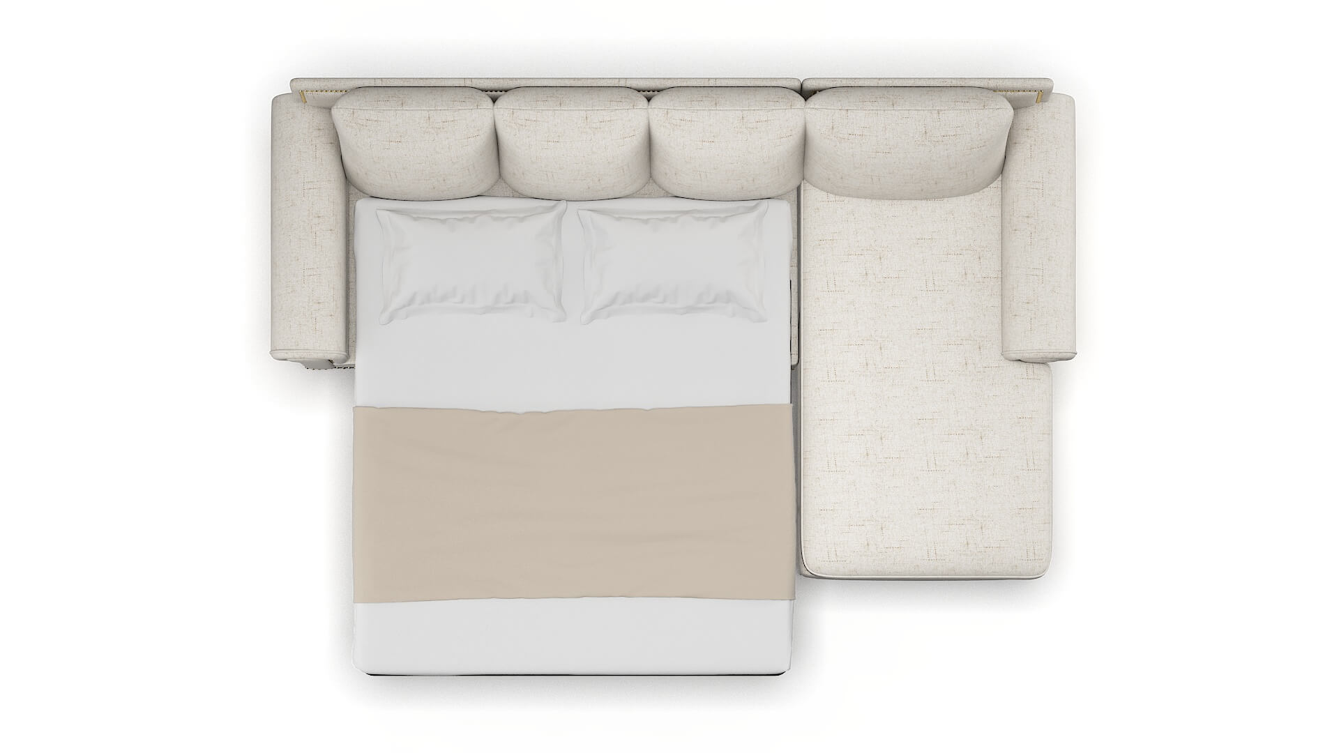 James Derby Taupe Panel Sleeper Espresso legs 3