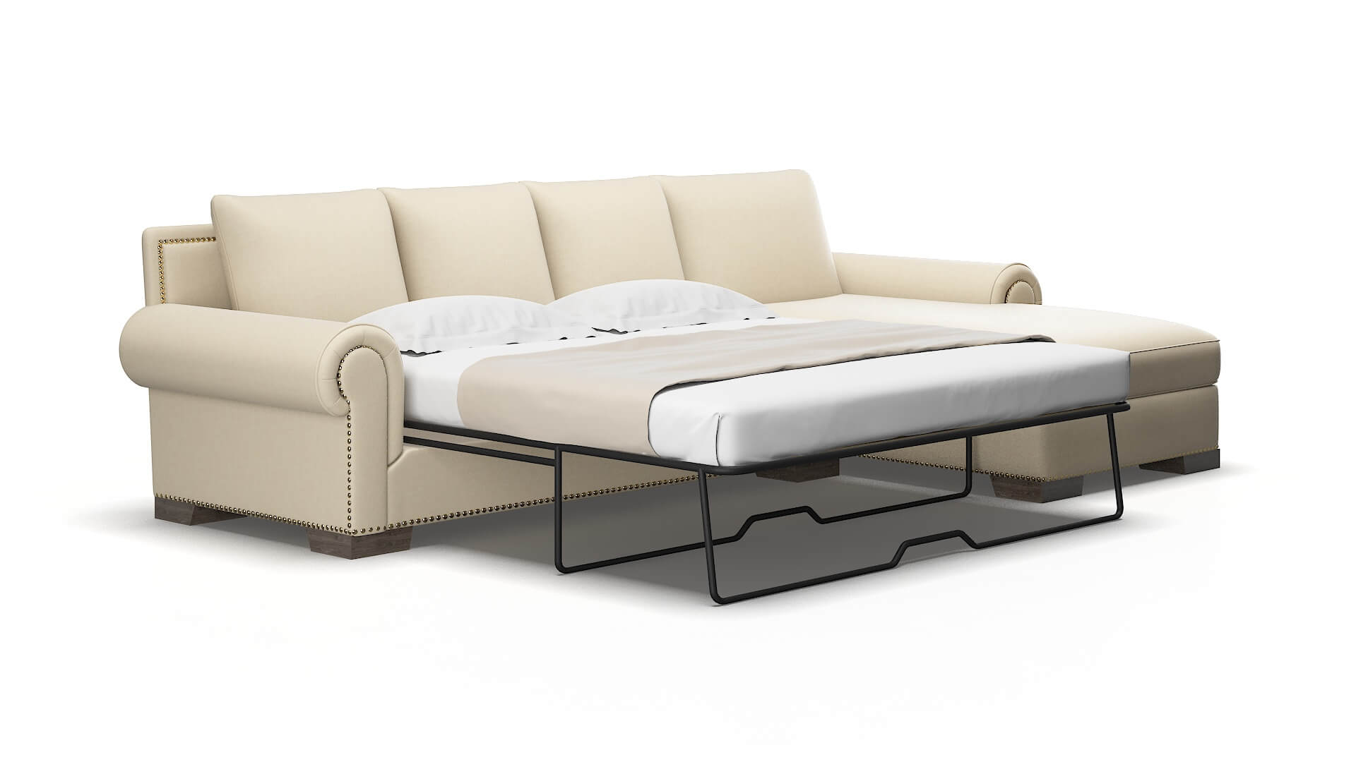 James Dream_d almond Panel sleeper Espresso Legs  2