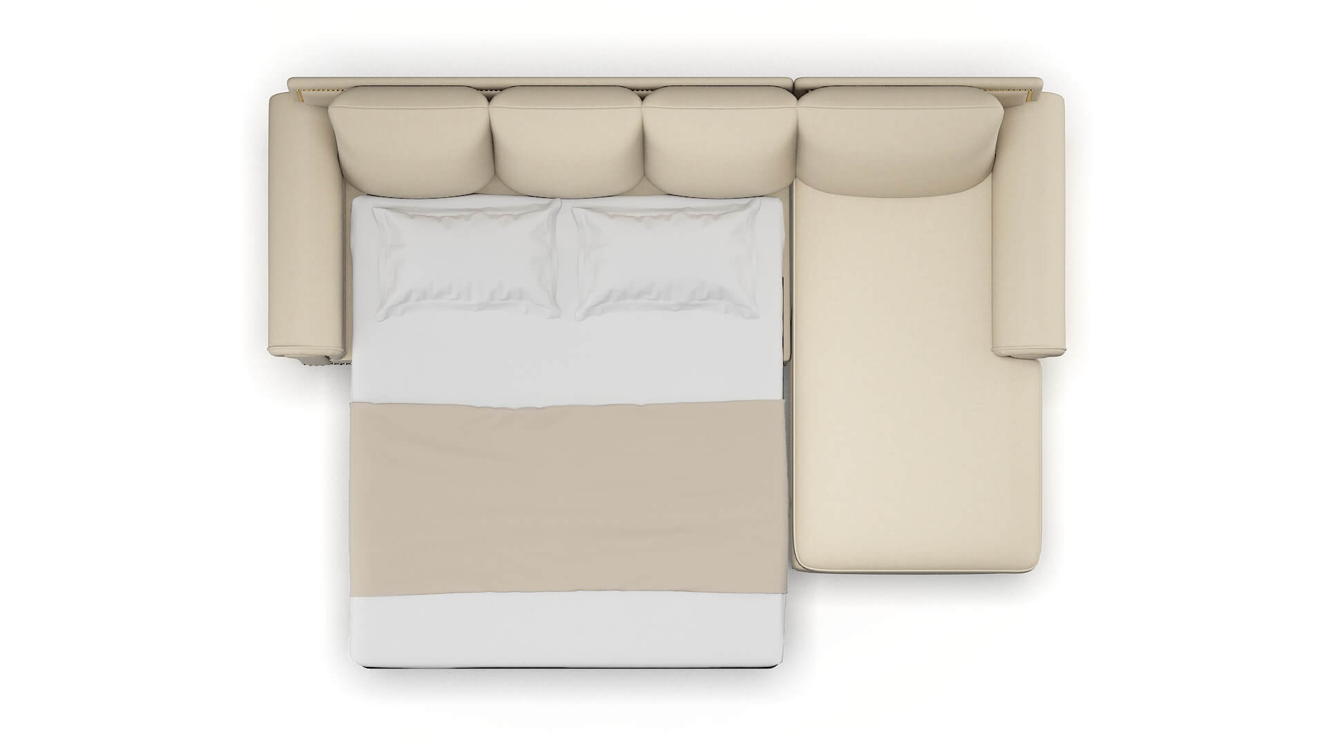James Dream_d Almond Panel Sleeper Espresso legs 3