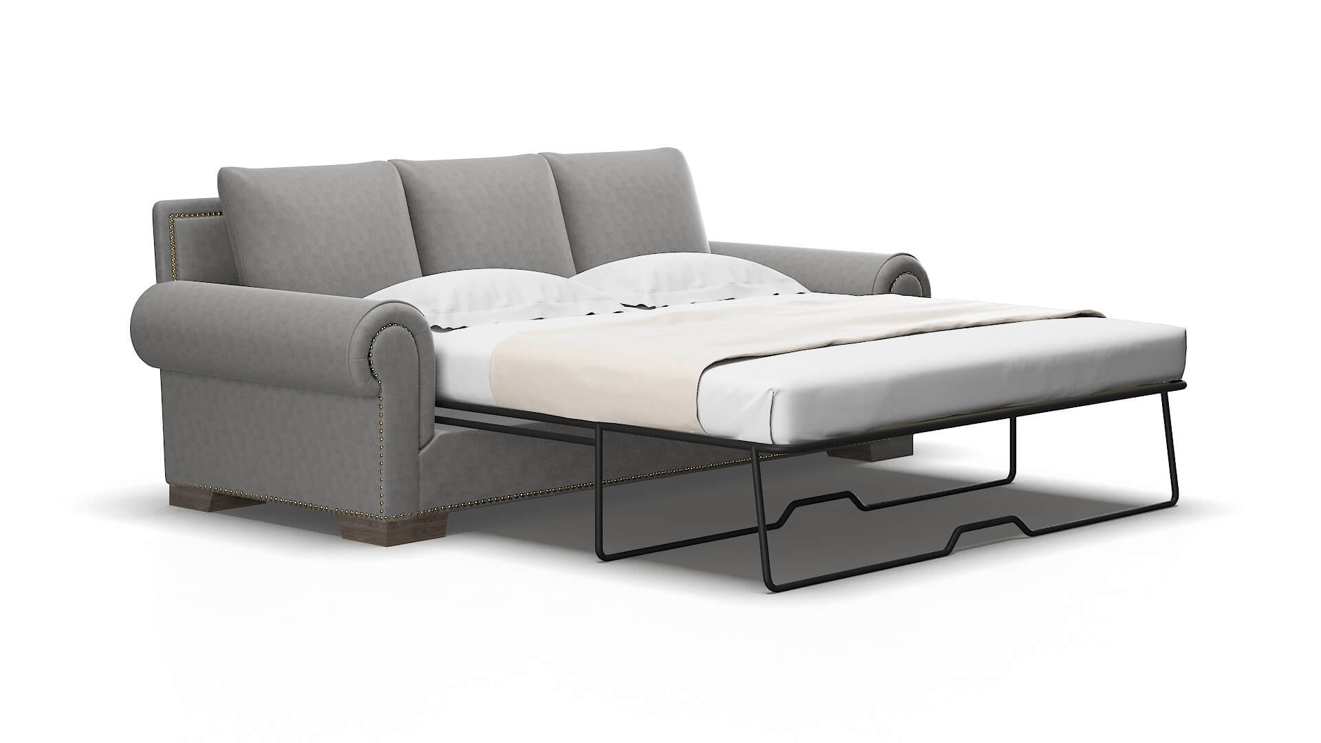 James Dream_d Charcoal Sofa Sleeper Espresso legs 2