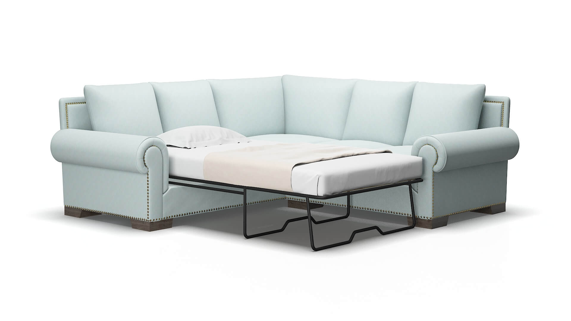 James Elliot Spa Sectional Sleeper Espresso legs 2