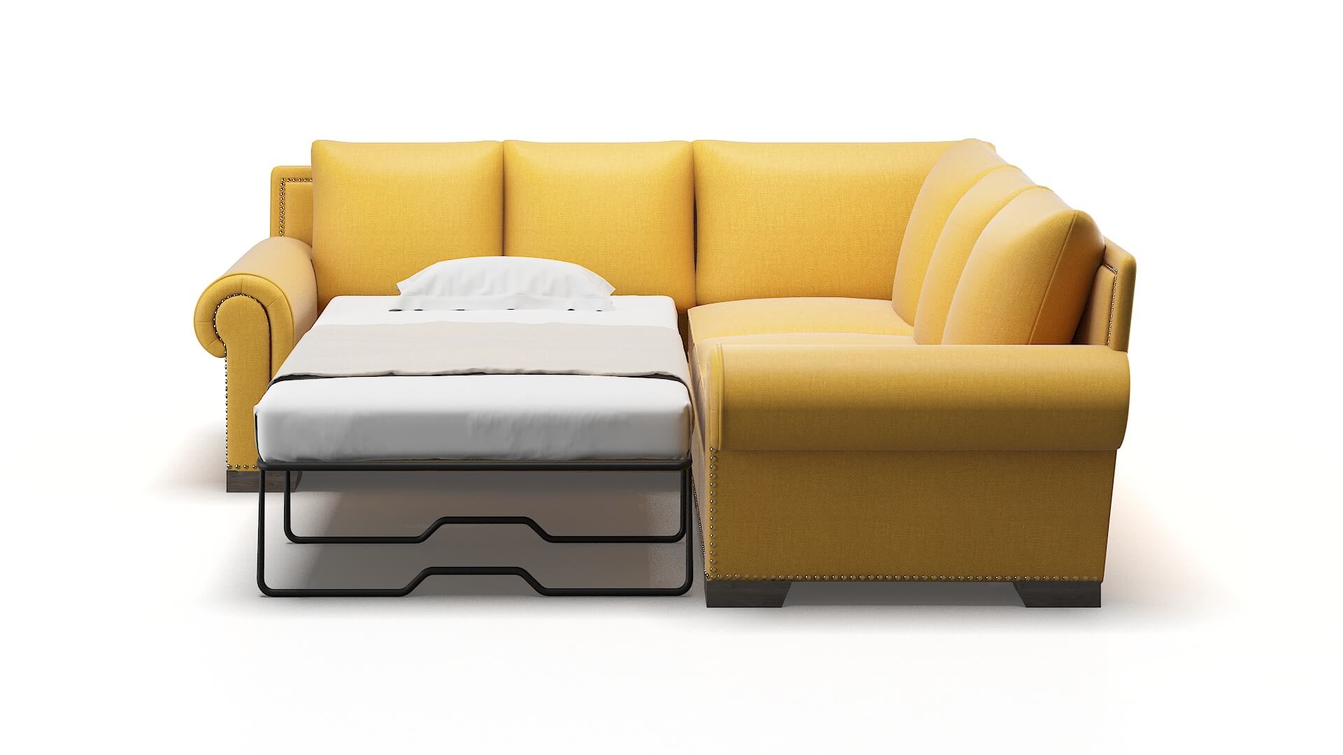 James Glee Aglow Sectional Sleeper Espresso legs 1