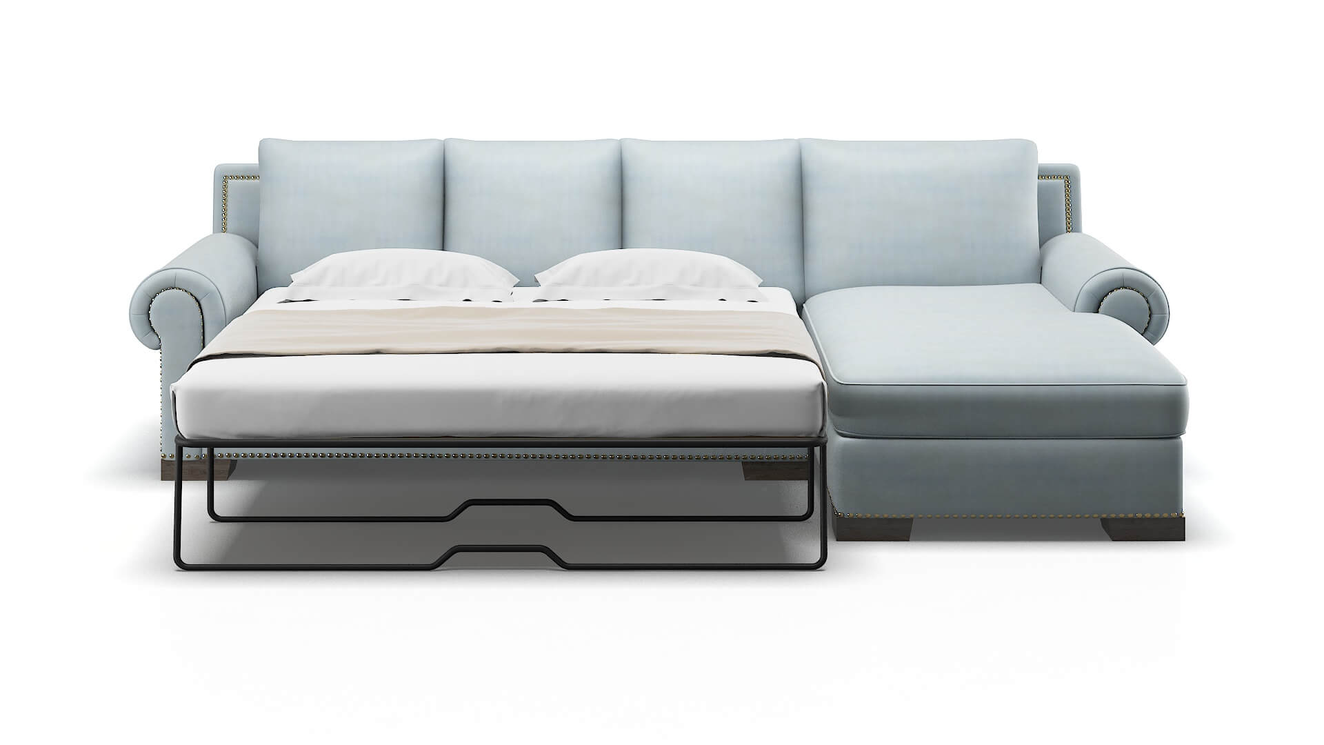 James Hathaway Aqua Panel Sleeper Espresso legs 1