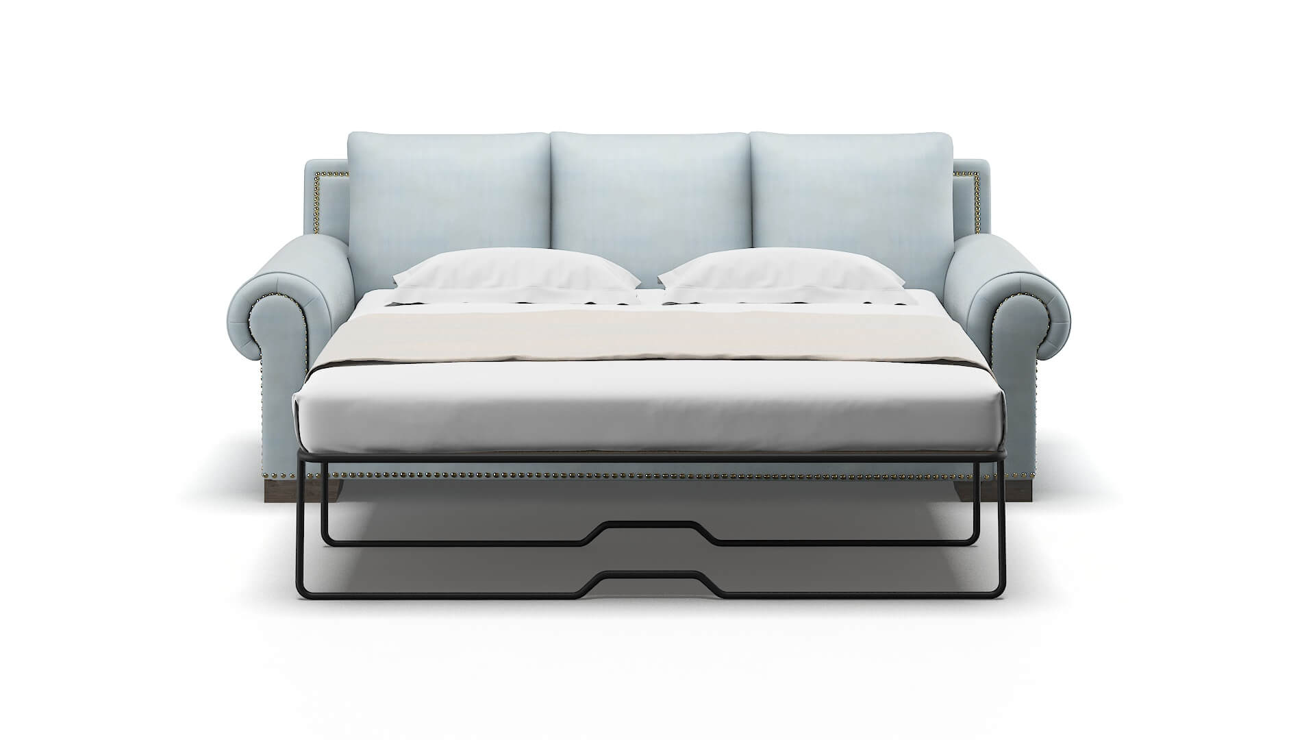 James Hathaway Aqua Sofa Sleeper Espresso legs 1