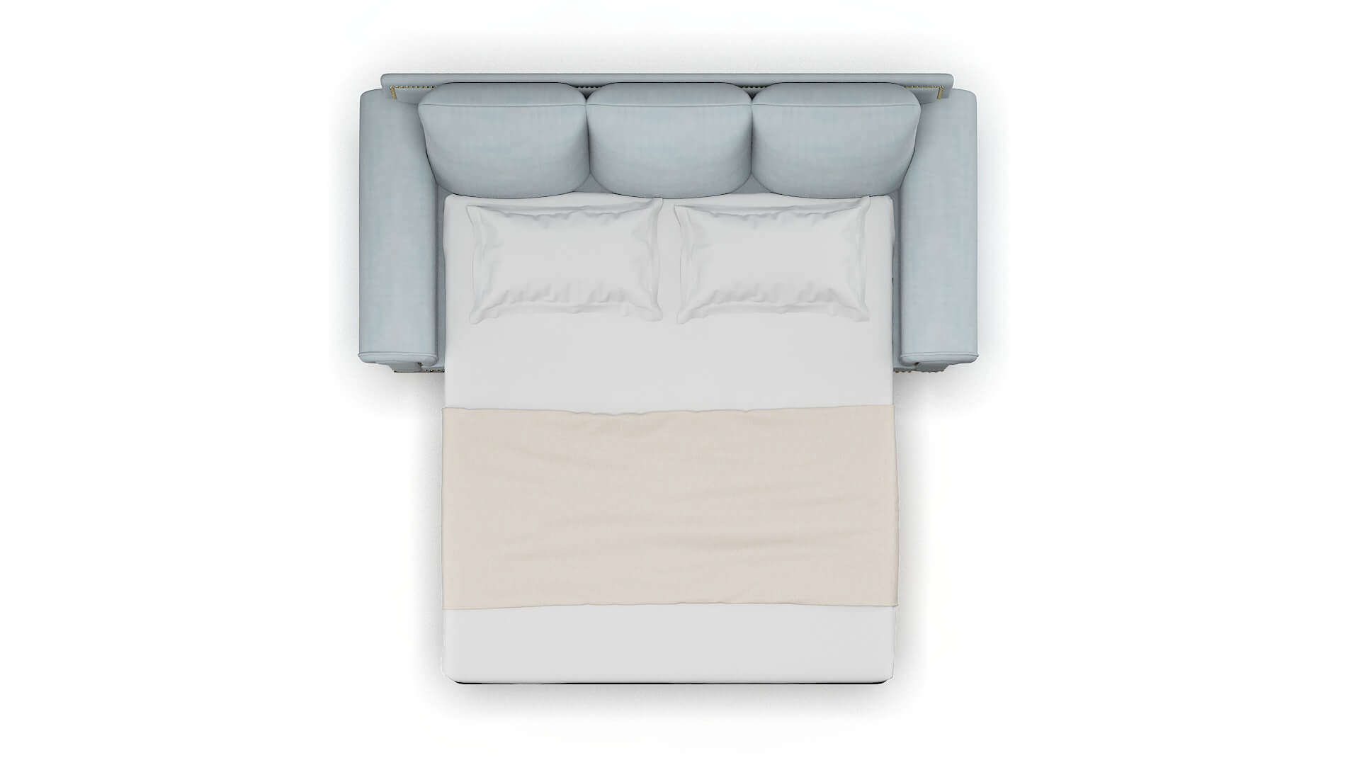 James Hathaway Aqua Sofa Sleeper Espresso legs 3