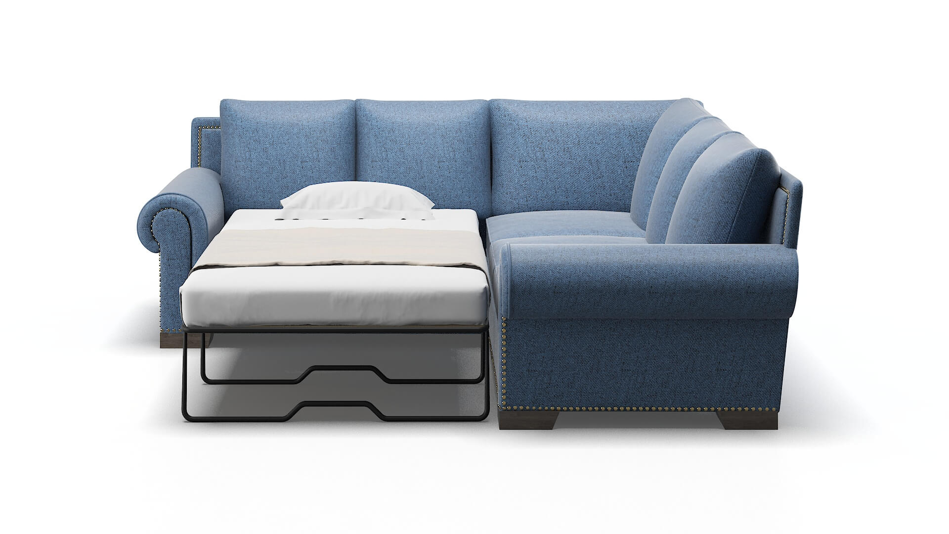 James Hepburn Water Sectional Sleeper Espresso legs 1