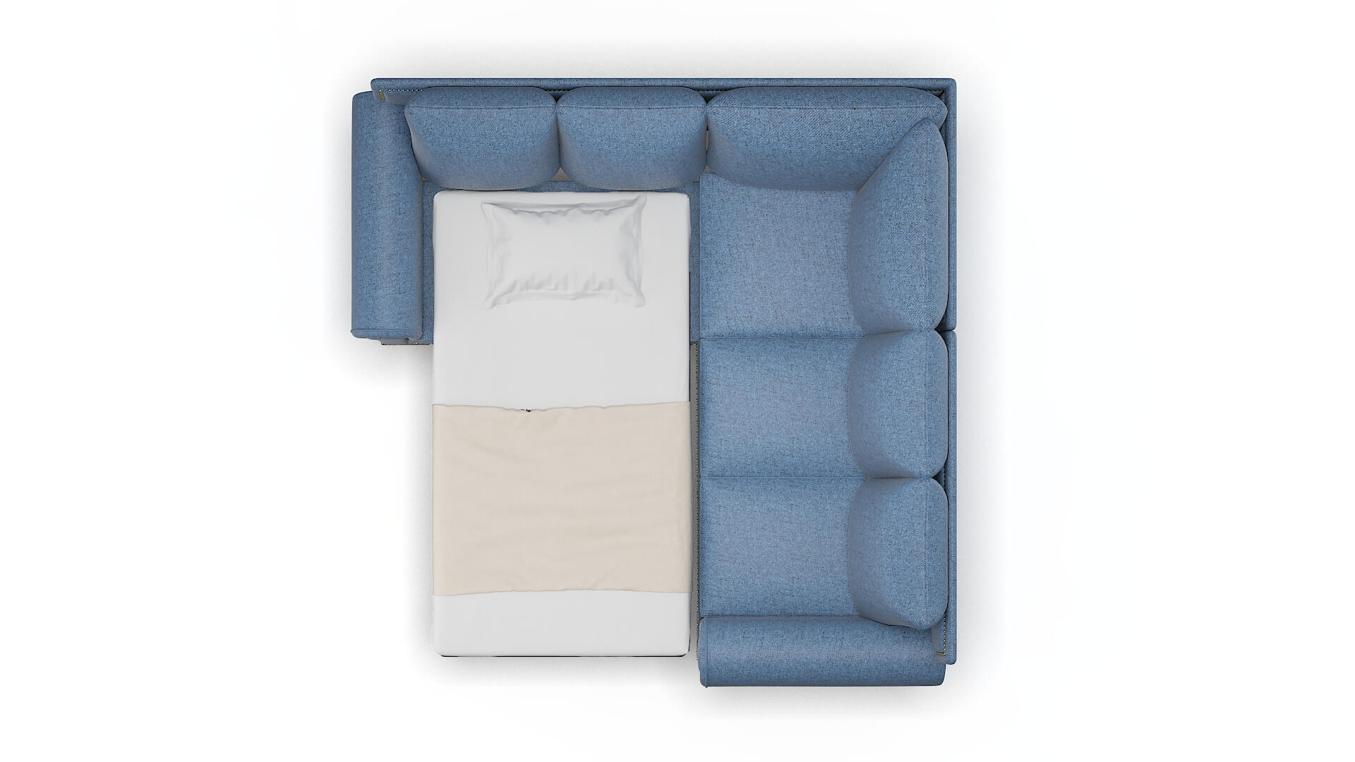 James Hepburn Water Sectional Sleeper Espresso legs 3