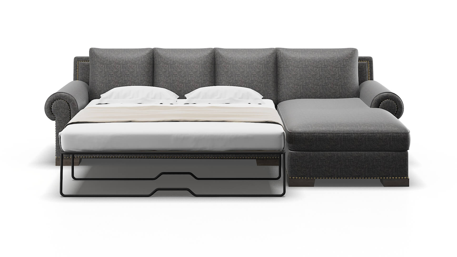 James Insight Charcoal Panel Sleeper Espresso legs 1