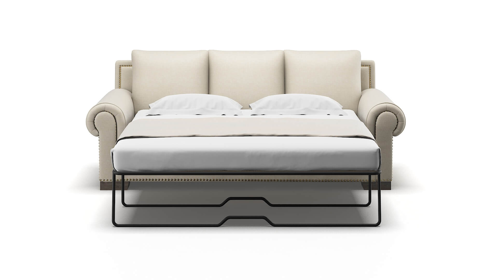 James Keylargo Almond Sofa Sleeper Espresso legs 1