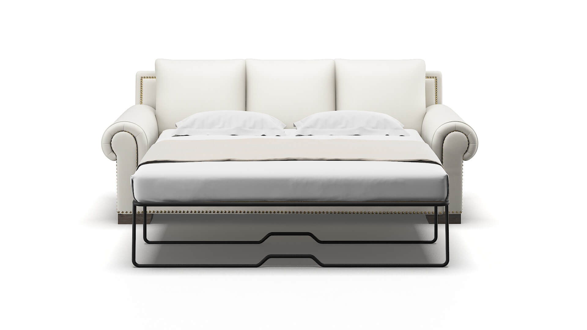 James Keylargo Oatmeal Sofa Sleeper Espresso legs 1