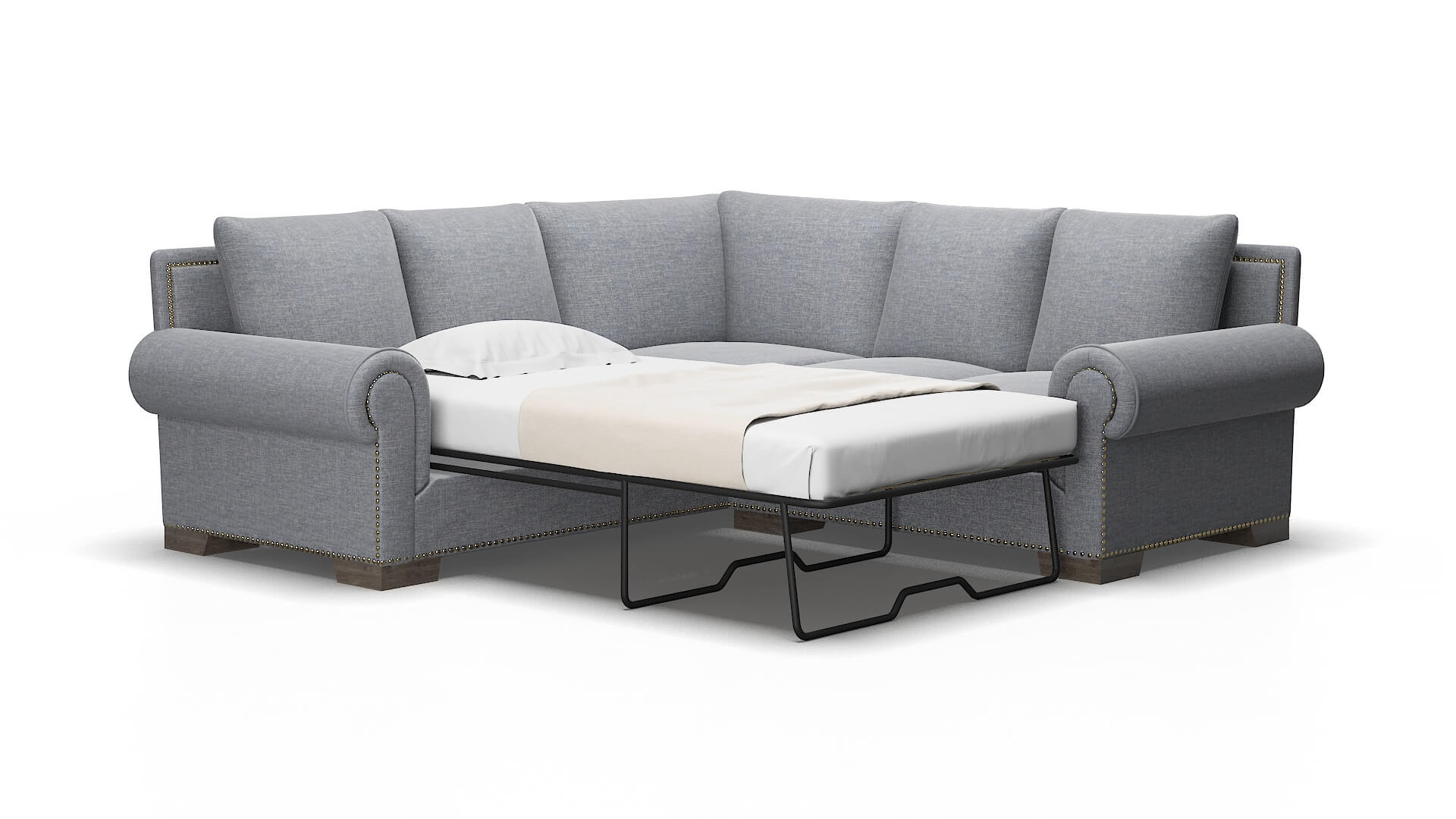 James Lana ash Sectional sleeper Espresso Legs  2