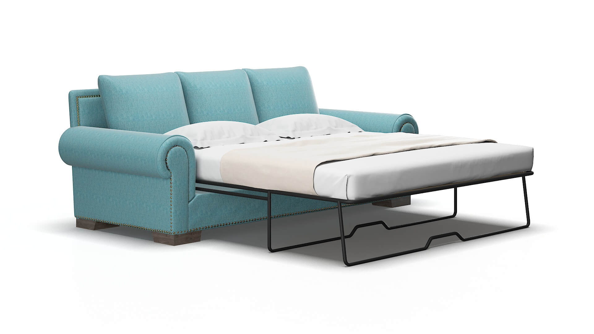 James Lana Peacock Sofa Sleeper Espresso legs 2