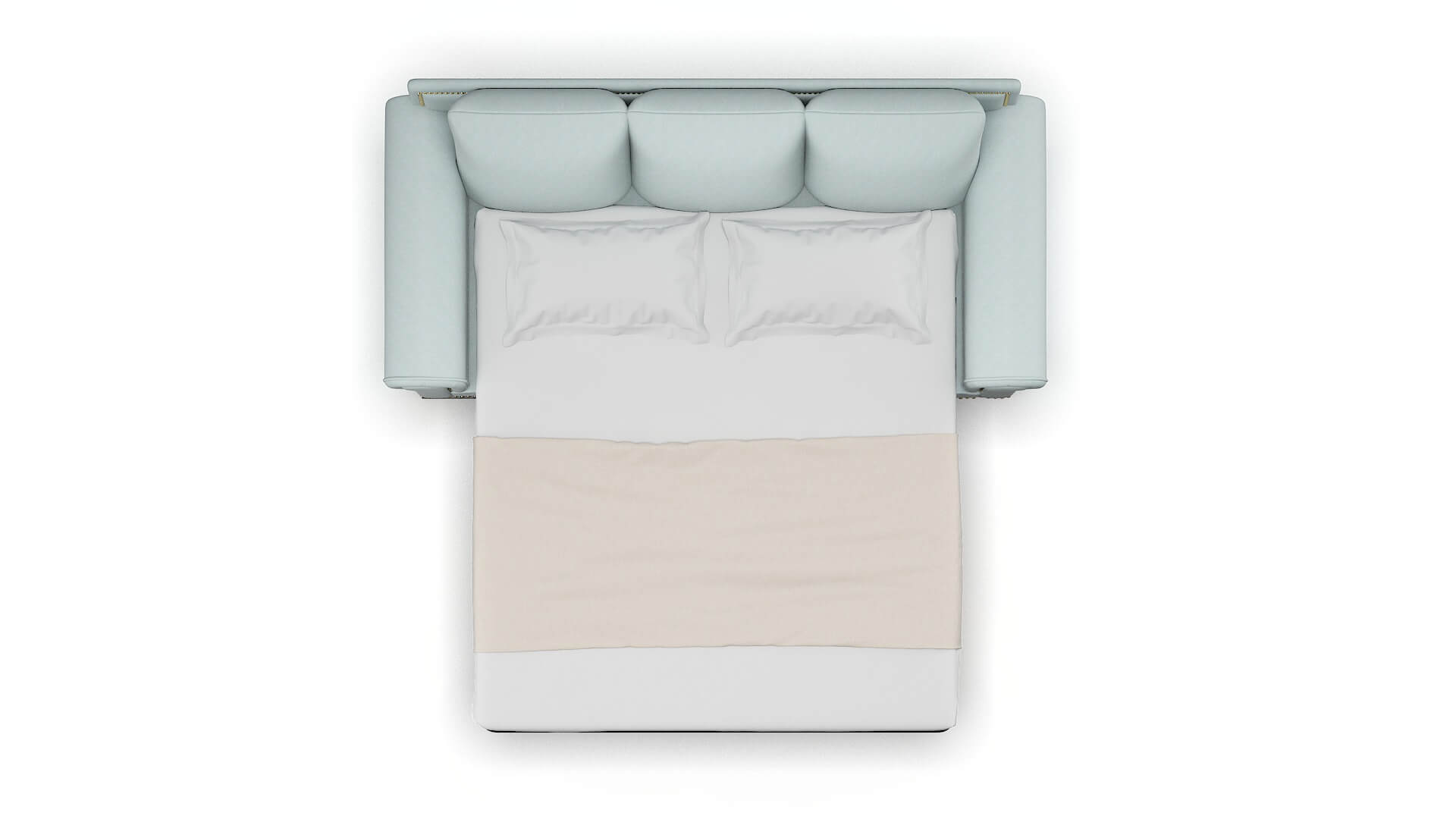 James Leslie Robins_egg Sofa Sleeper Espresso legs 3