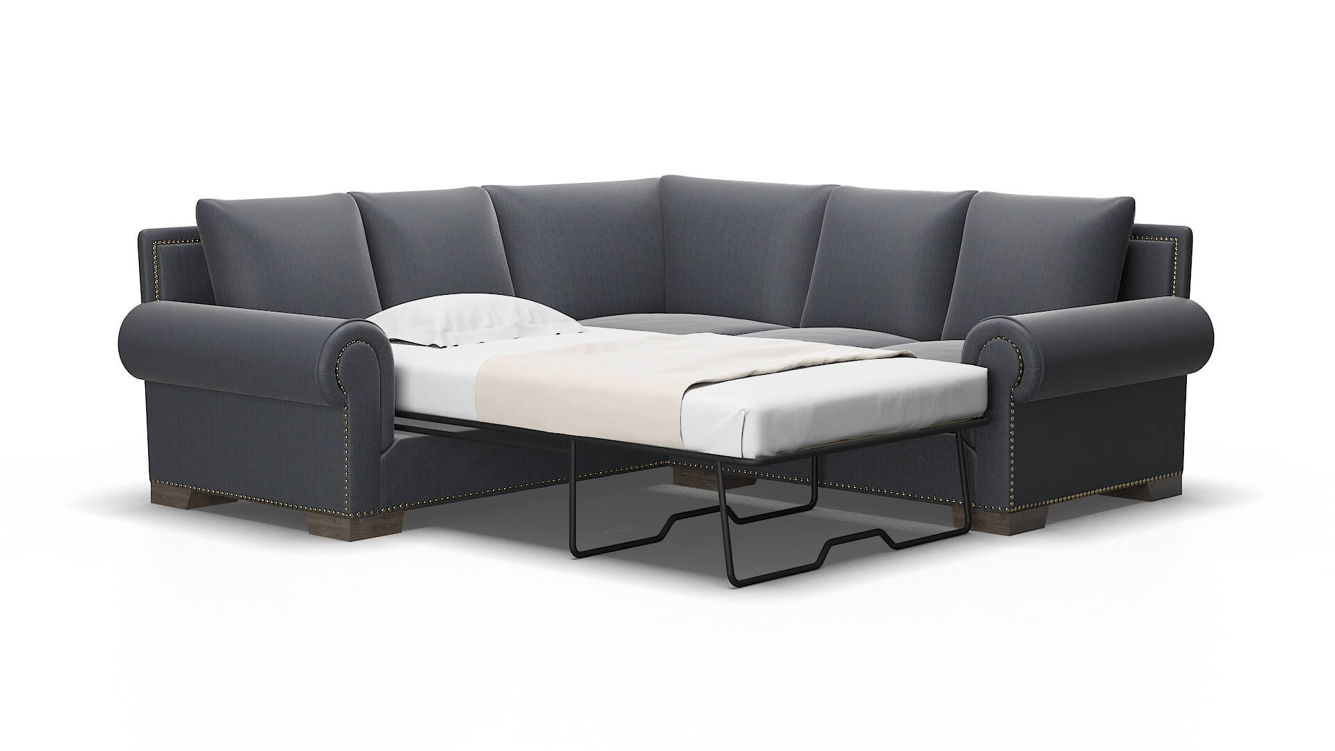 James Malibu sea Sectional sleeper Espresso Legs  2