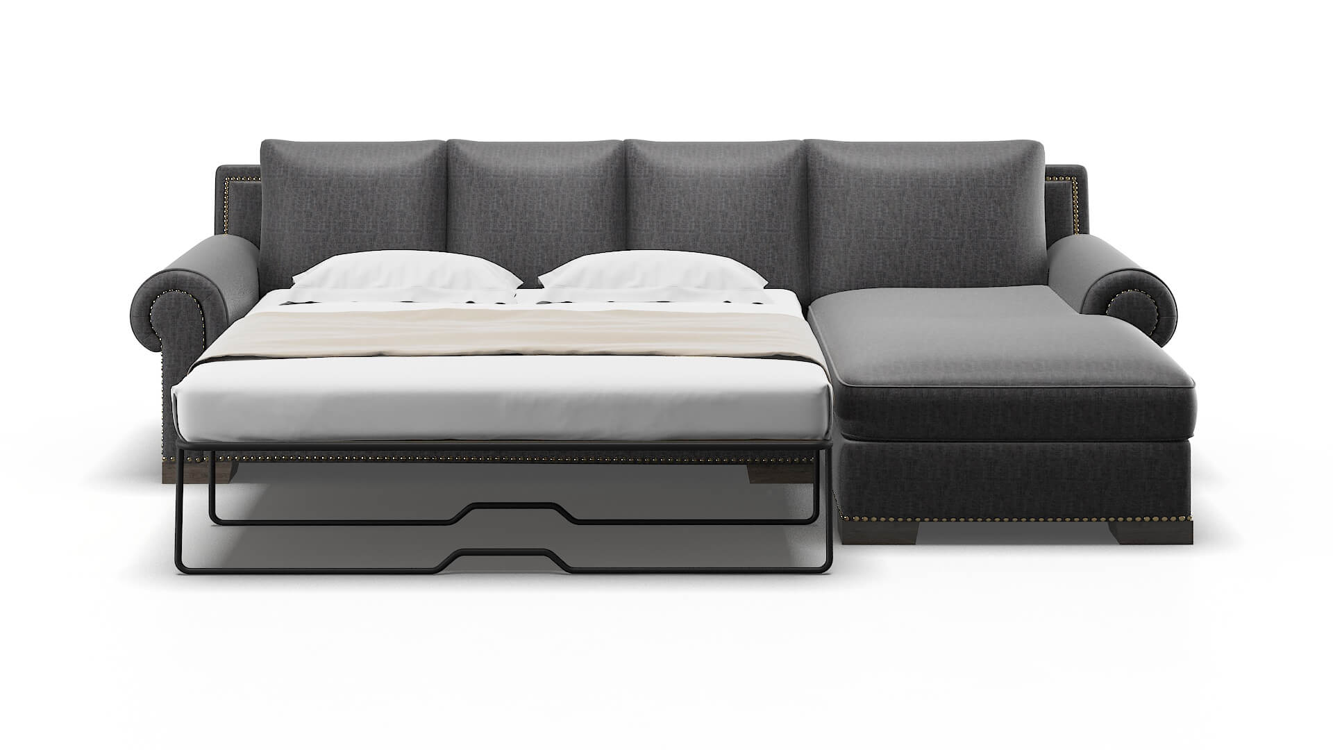 James Marcy Baltic Panel Sleeper Espresso legs 1