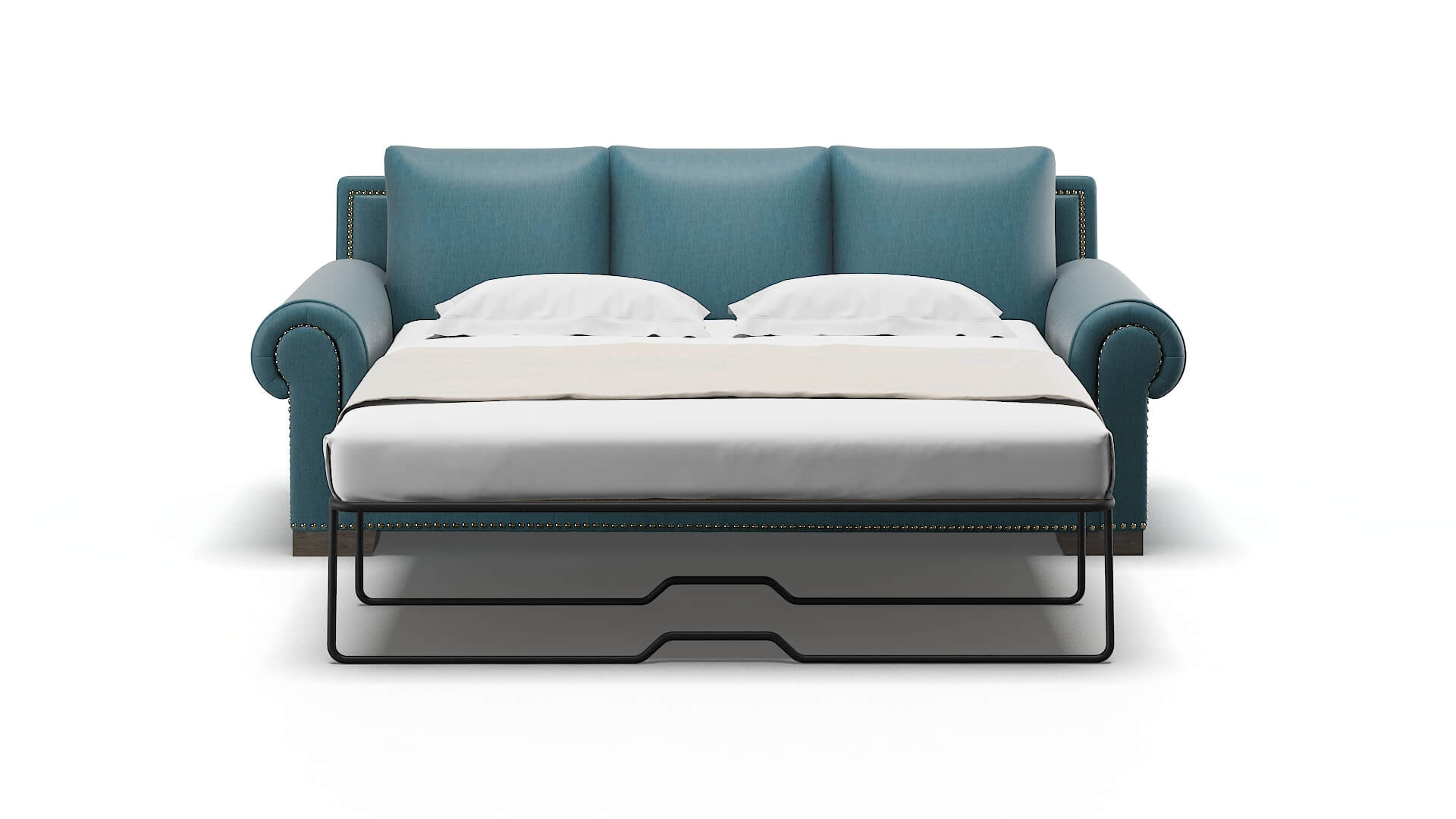James Merit Peacock Sofa Sleeper Espresso legs 1