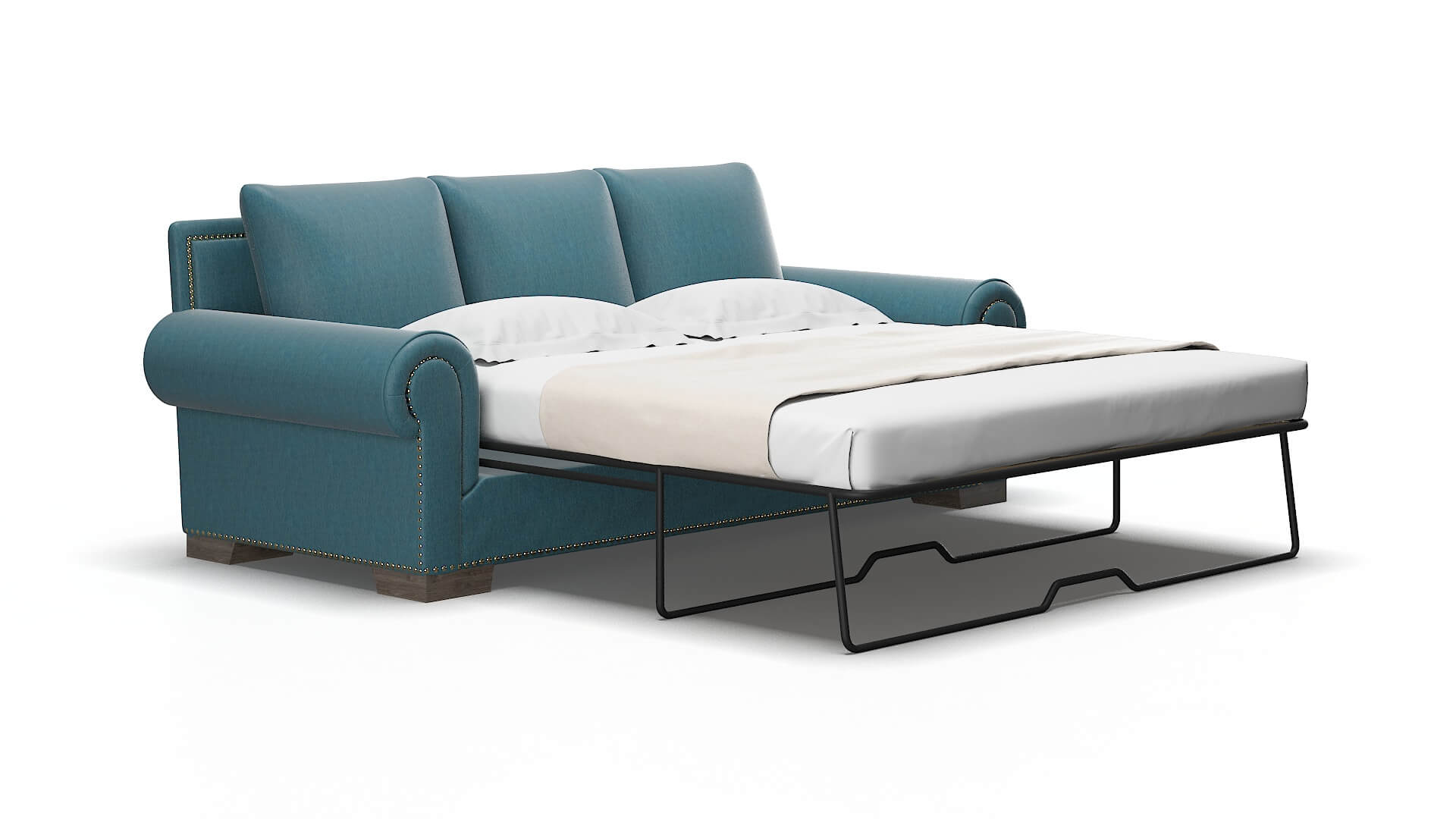 James Merit Peacock Sofa Sleeper Espresso legs 2