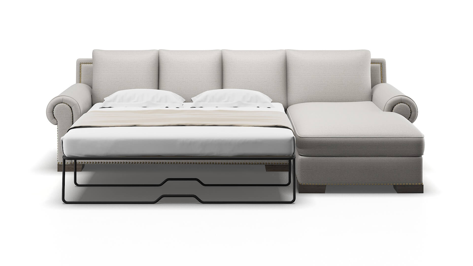 James Naples Ash Panel Sleeper Espresso legs 1