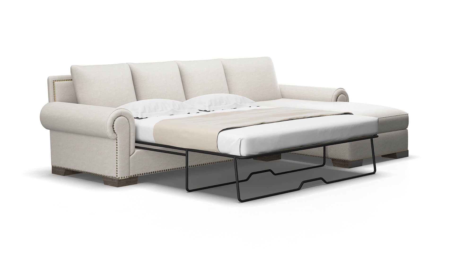 James Noble Grey Panel Sleeper Espresso legs 2