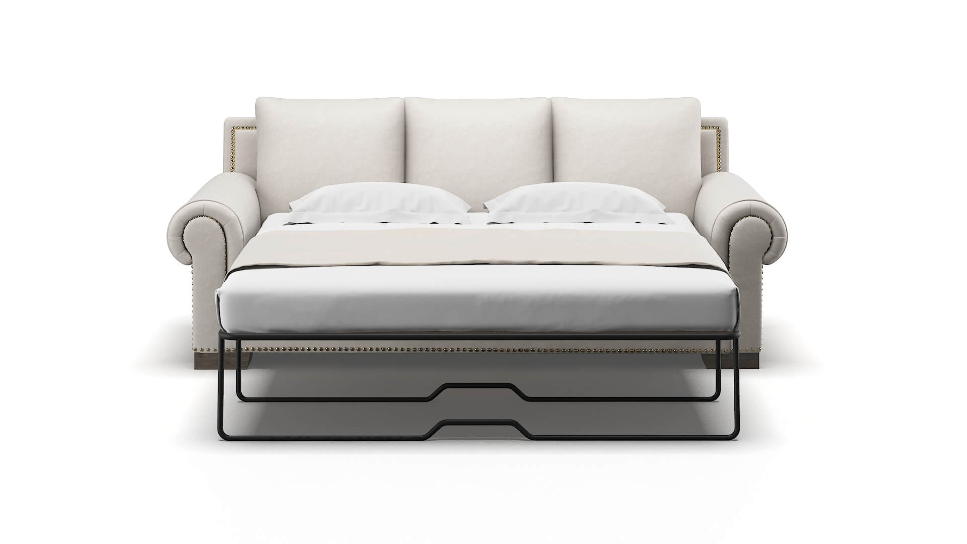 James Noble Grey Sofa Sleeper Espresso legs 1