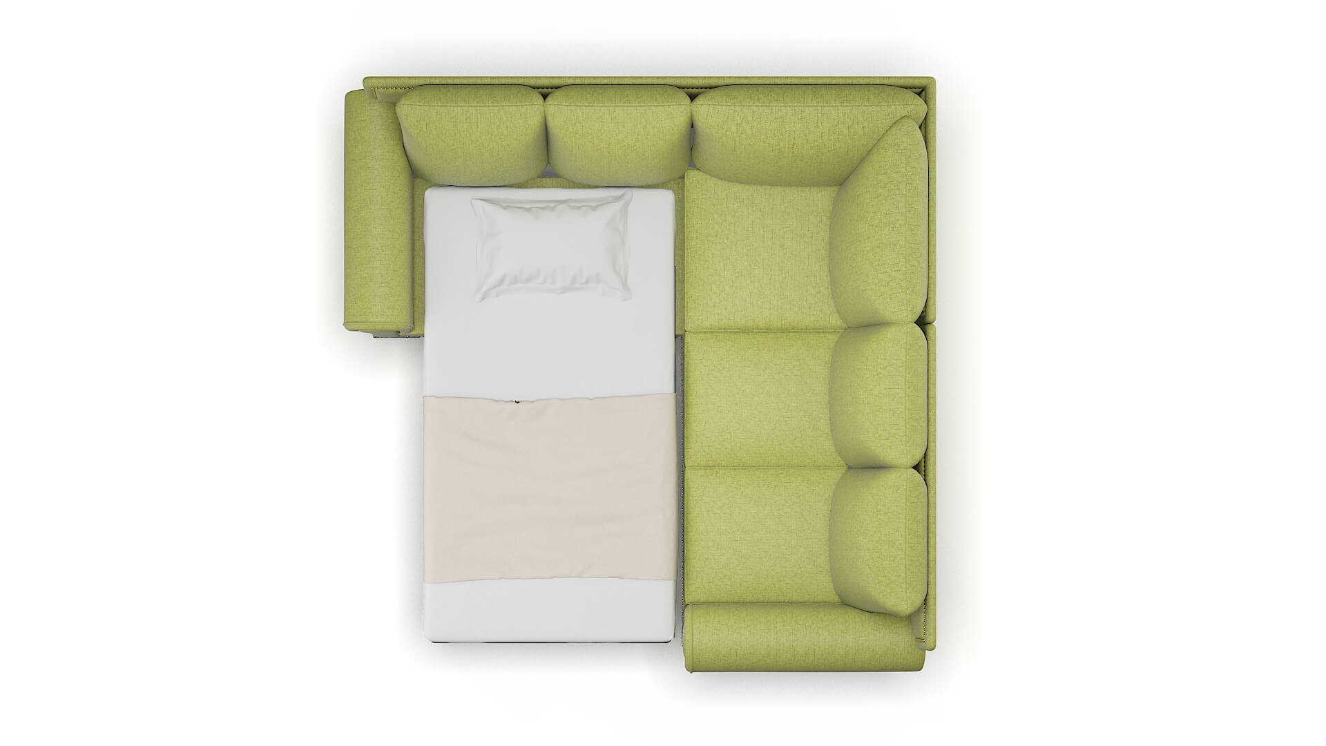 James Notion Appletini Sectional Sleeper Espresso legs 3