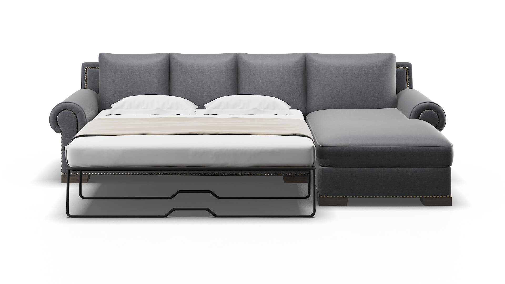 James Notion Graphite Panel Sleeper Espresso legs 1