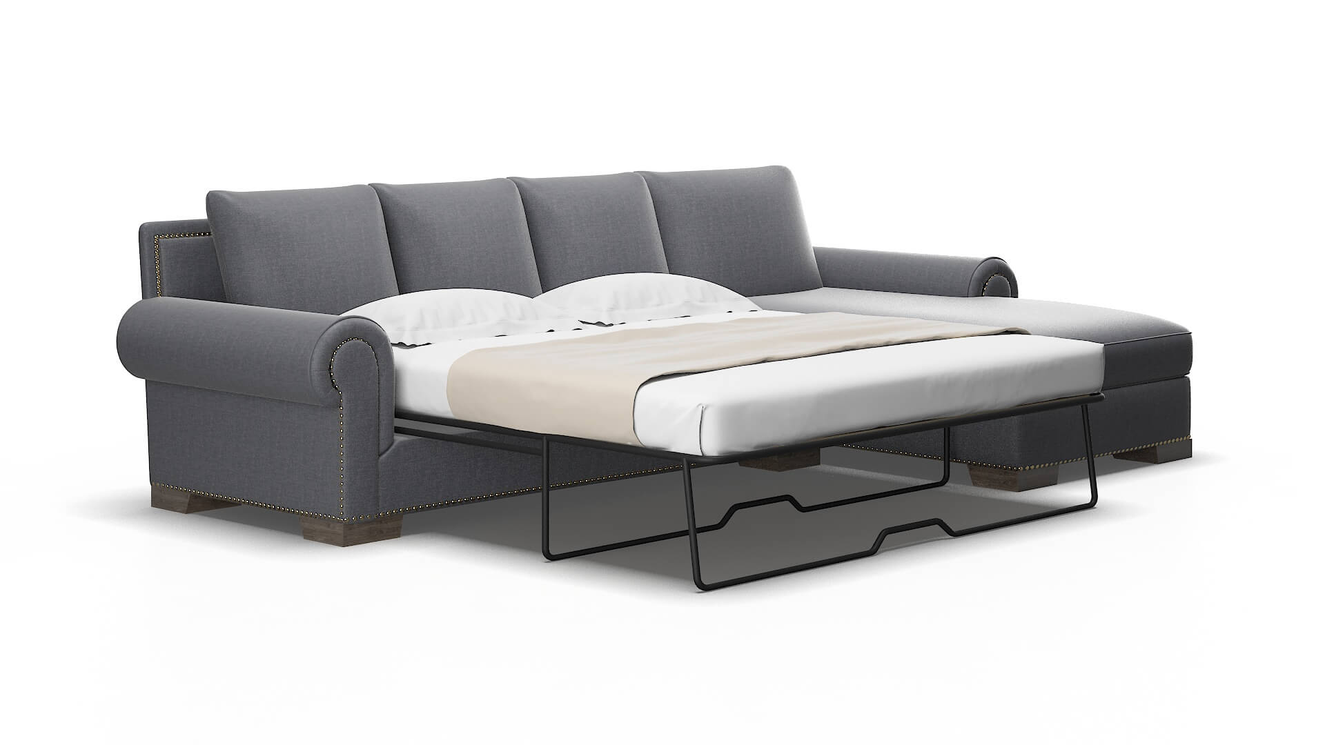 James Notion graphite Panel sleeper Espresso Legs  2