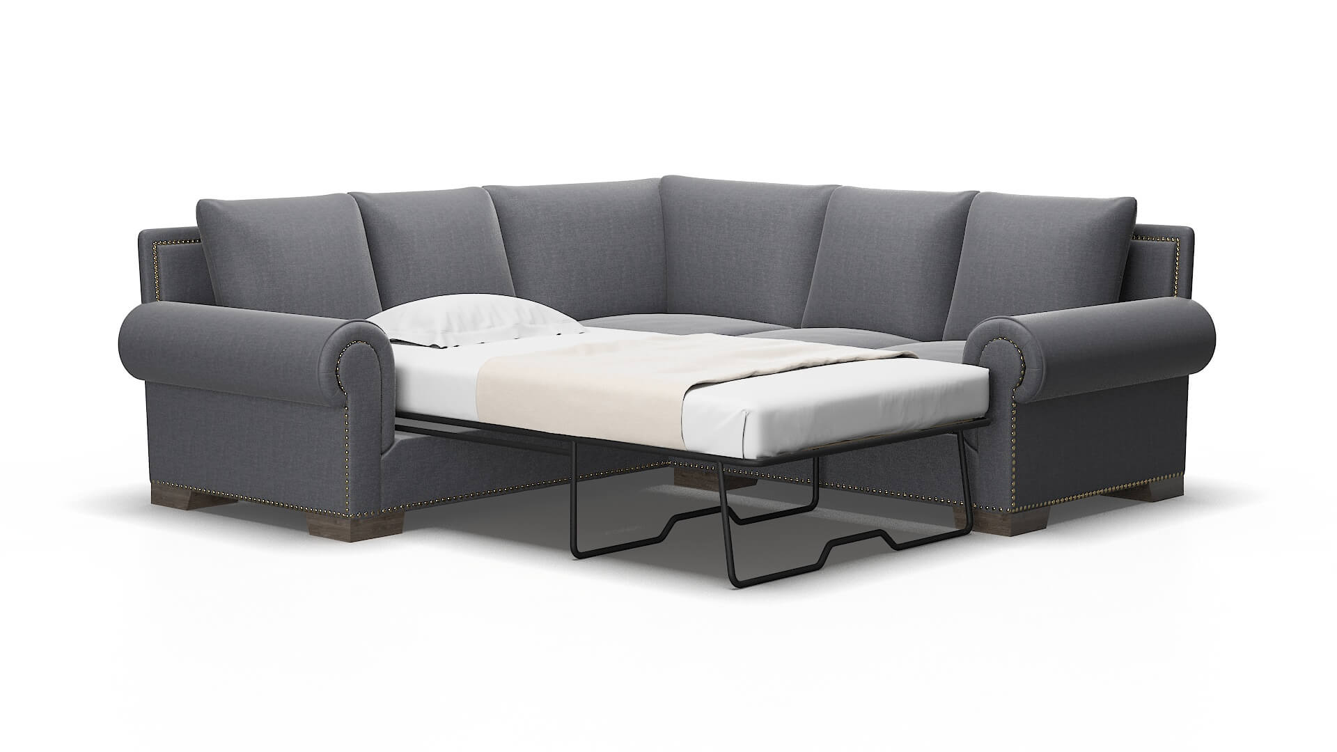 James Notion graphite Sectional sleeper Espresso Legs  2