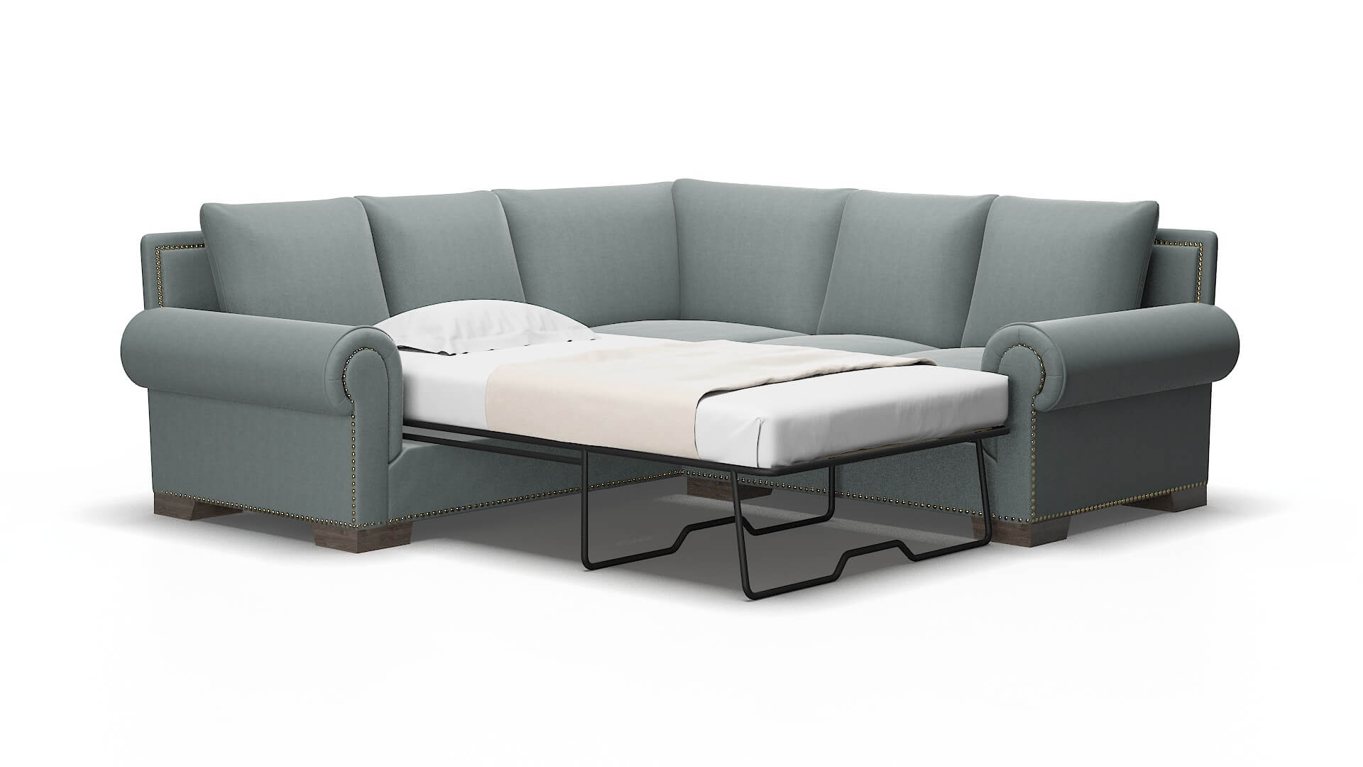 James Oakley baltic Sectional sleeper Espresso Legs  2