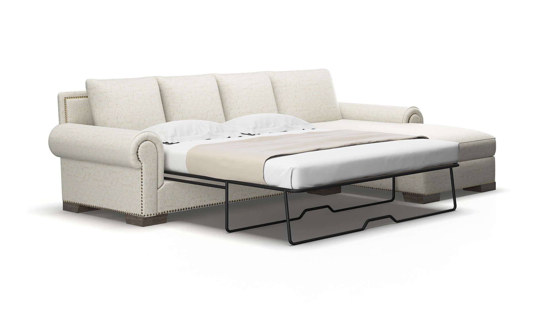 James Oceanside Birch Panel Sleeper espresso legs 2