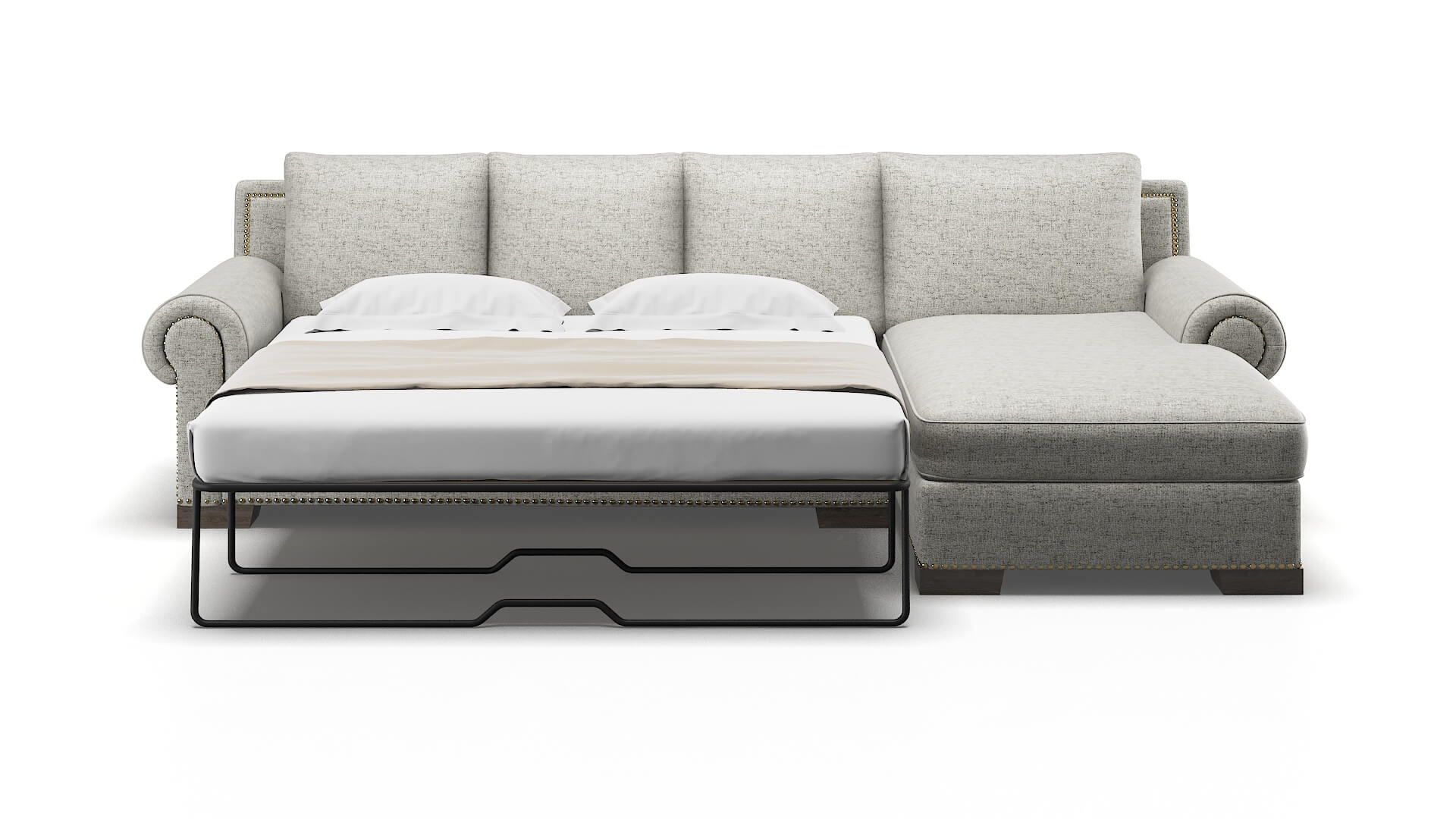 James Oceanside Granite Panel Sleeper Espresso legs 1