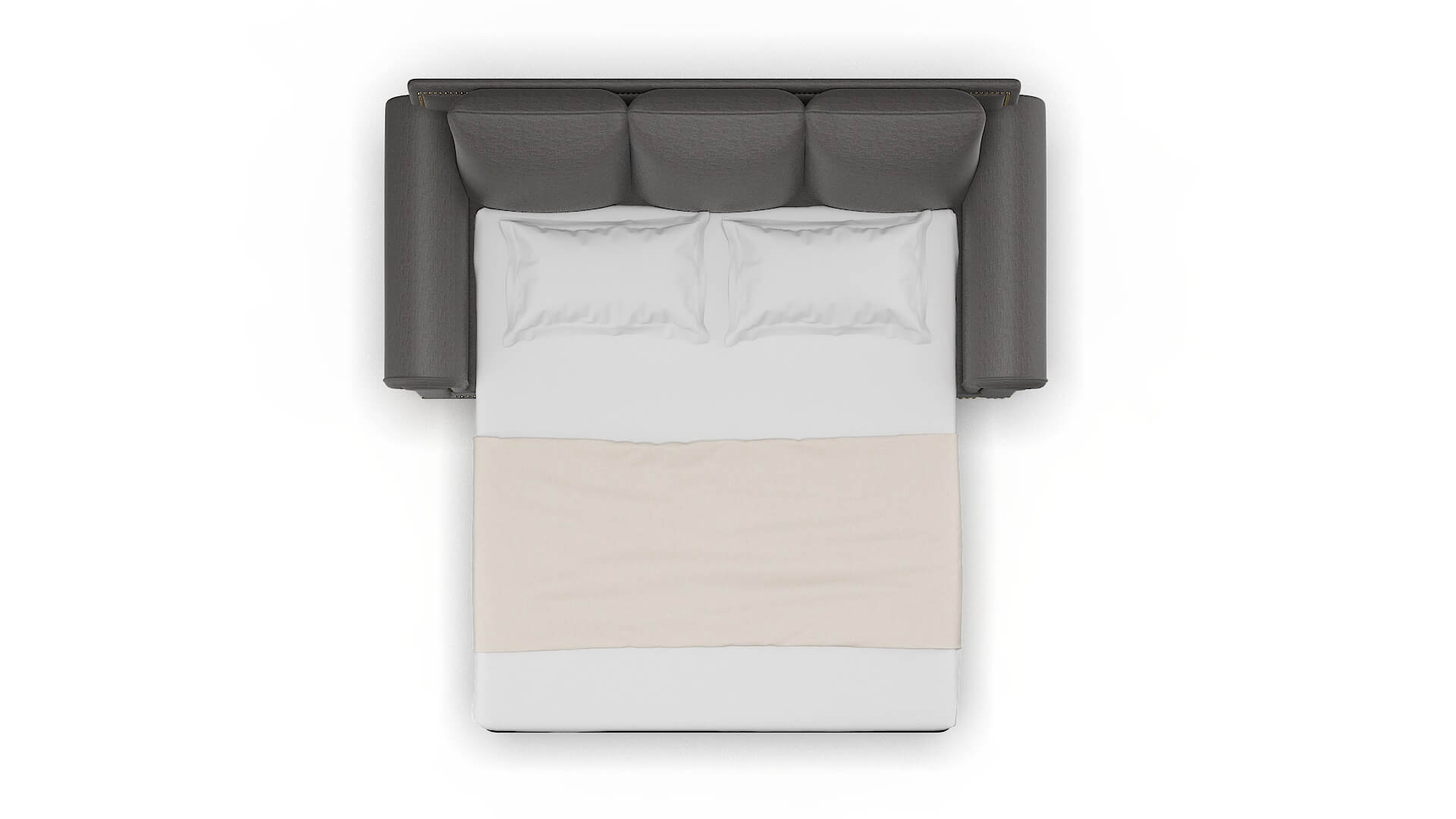 James Oscar Charcoal Sofa Sleeper Espresso legs 3