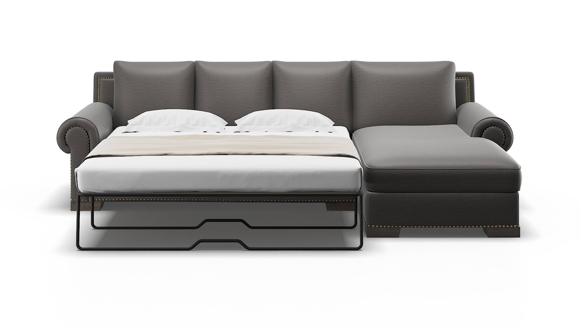 James Oscar Grey Panel Sleeper Espresso legs 1