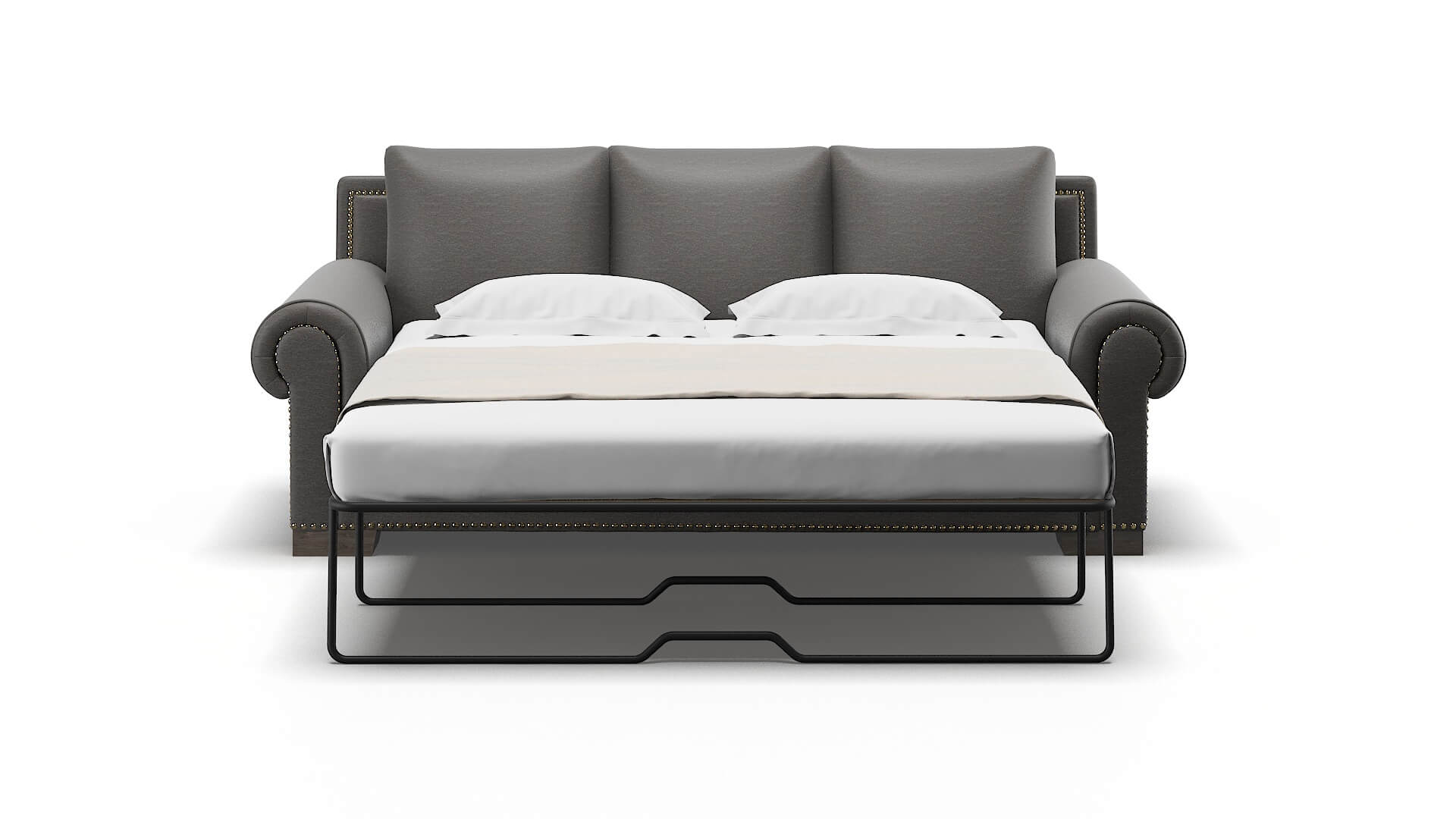 James Oscar Grey Sofa Sleeper Espresso legs 1