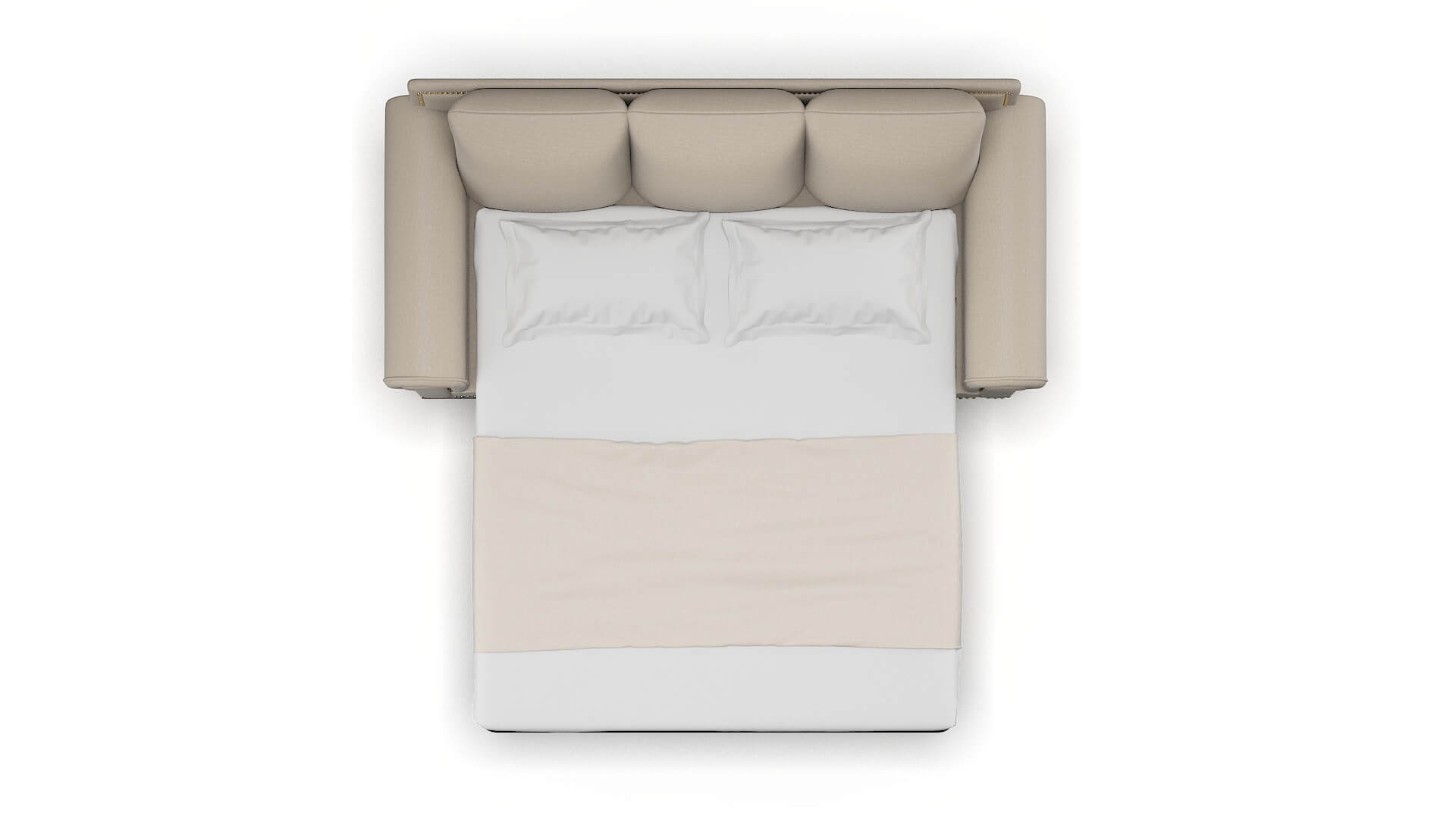 James Oscar Linen Sofa Sleeper Espresso legs 3