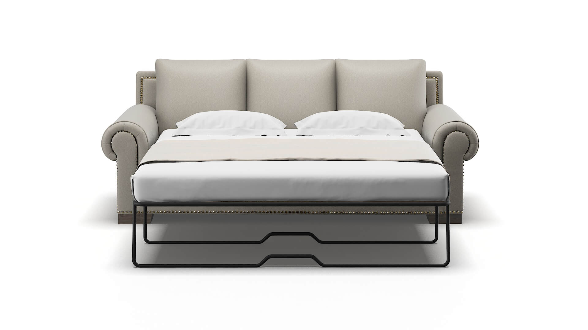 James Oscar Silver Sofa Sleeper Espresso legs 1