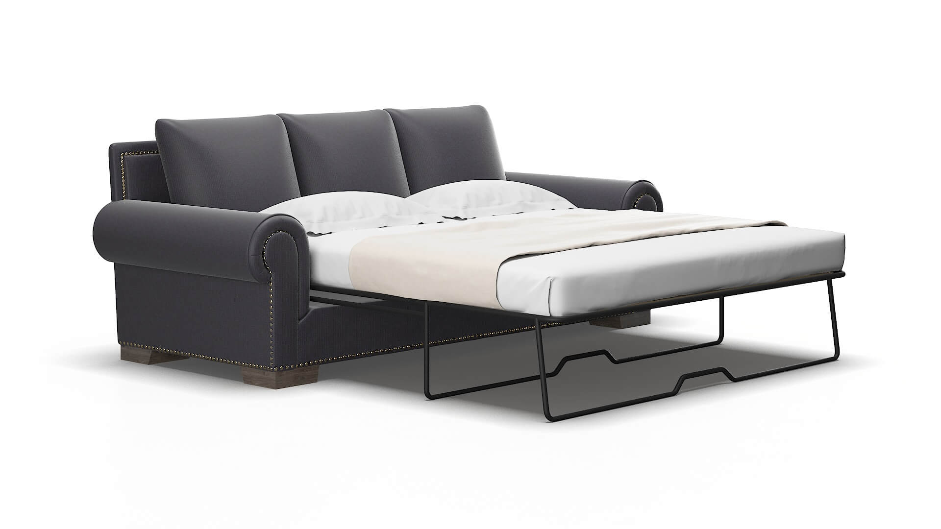James Parker charcoal Sofa sleeper Espresso Legs  2