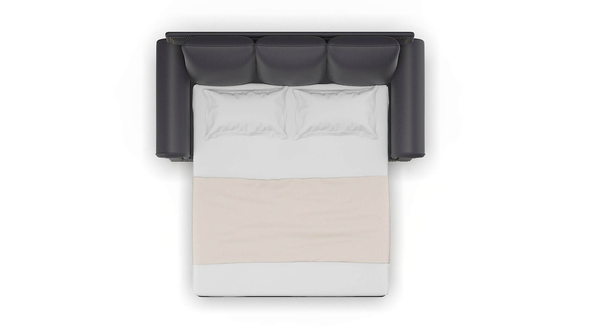 James Parker Charcoal Sofa Sleeper Espresso legs 3